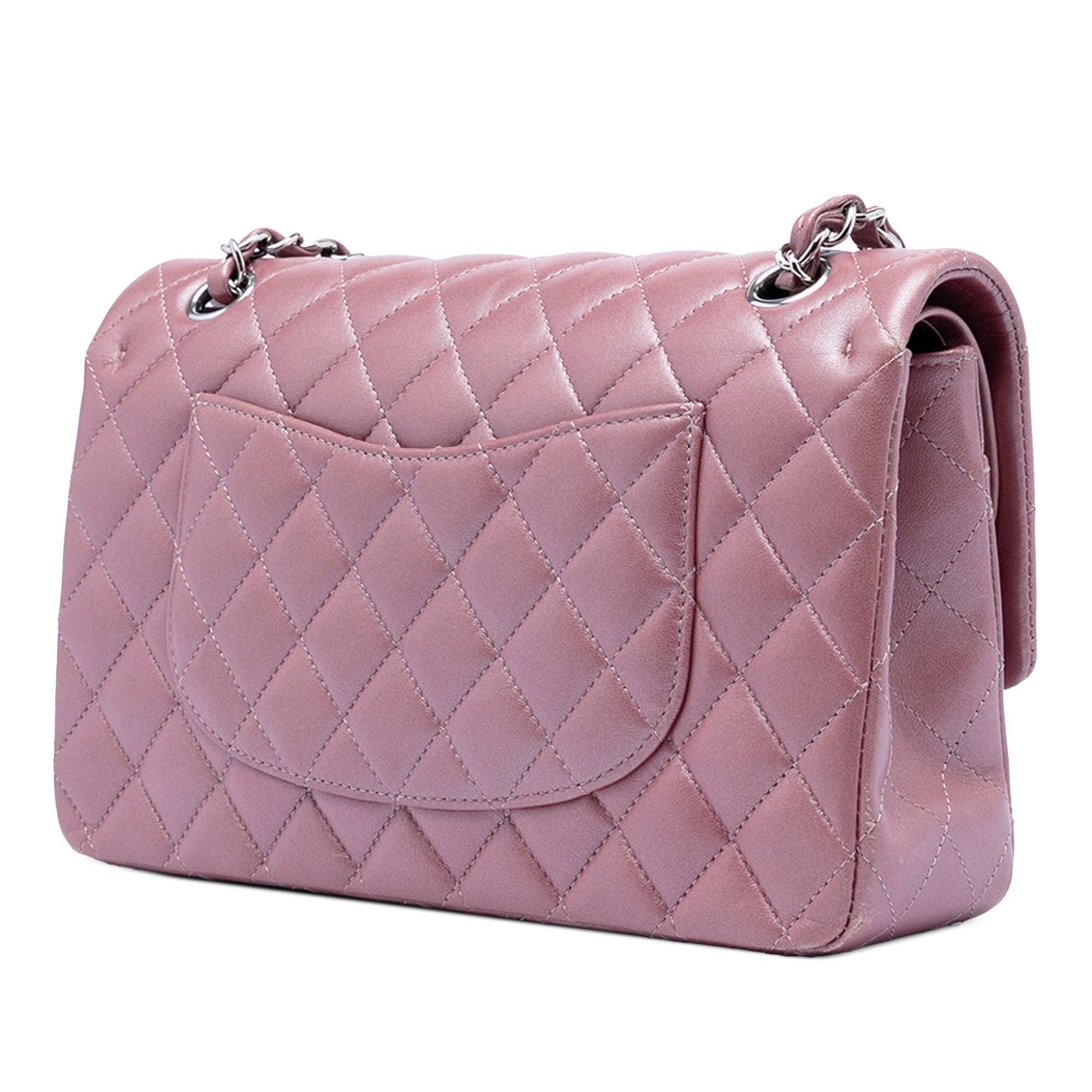 Medium Metallic Classic Lambskin Double Flap - Image 2