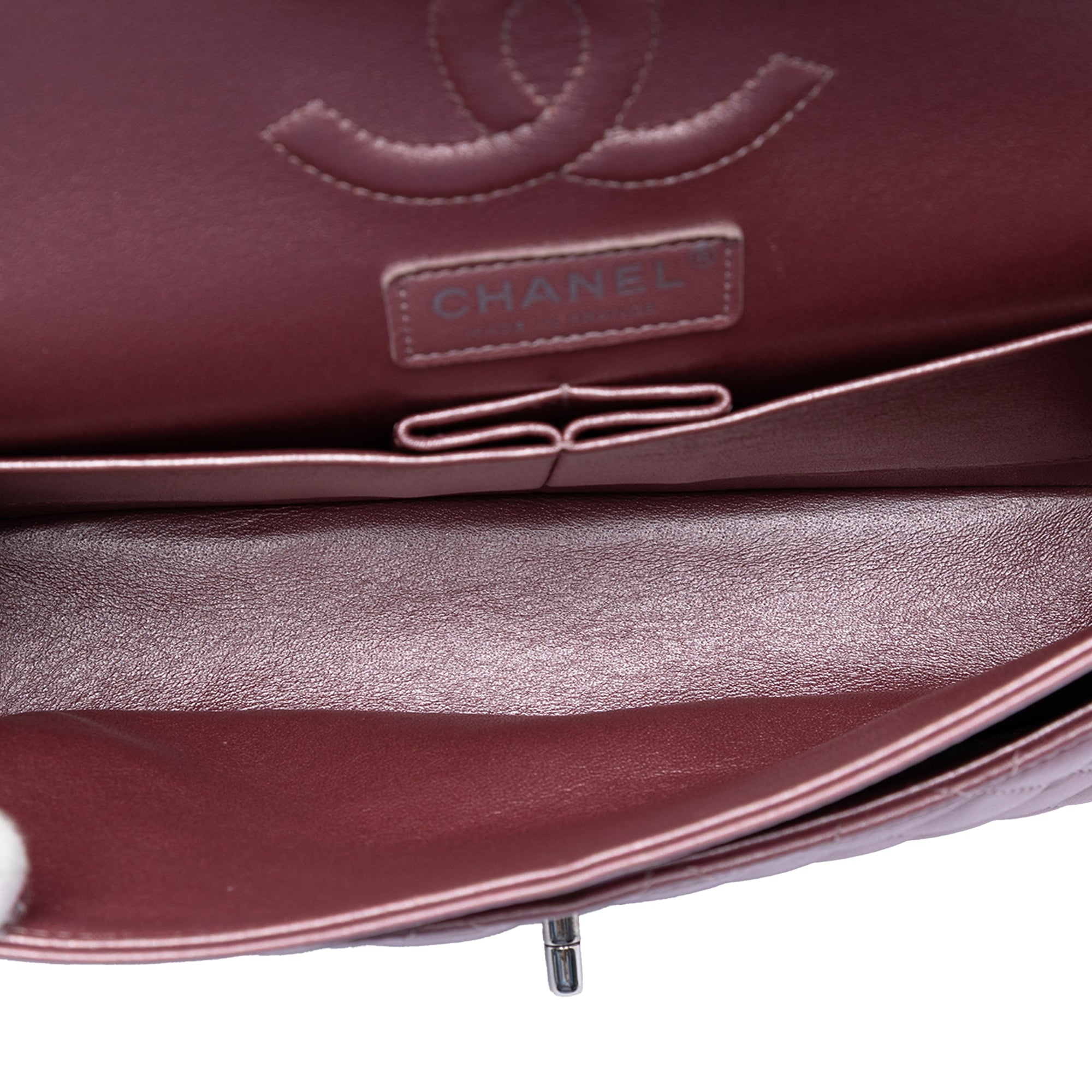 Medium Metallic Classic Lambskin Double Flap - Image 4