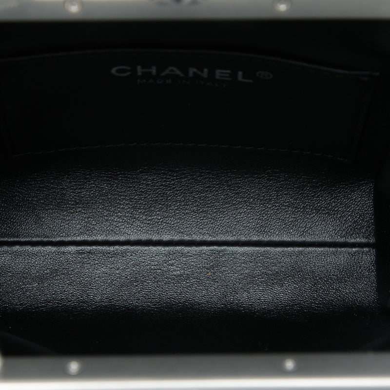 Metallic Lambskin Quilted Evening Wristlet Clutch - Image 4