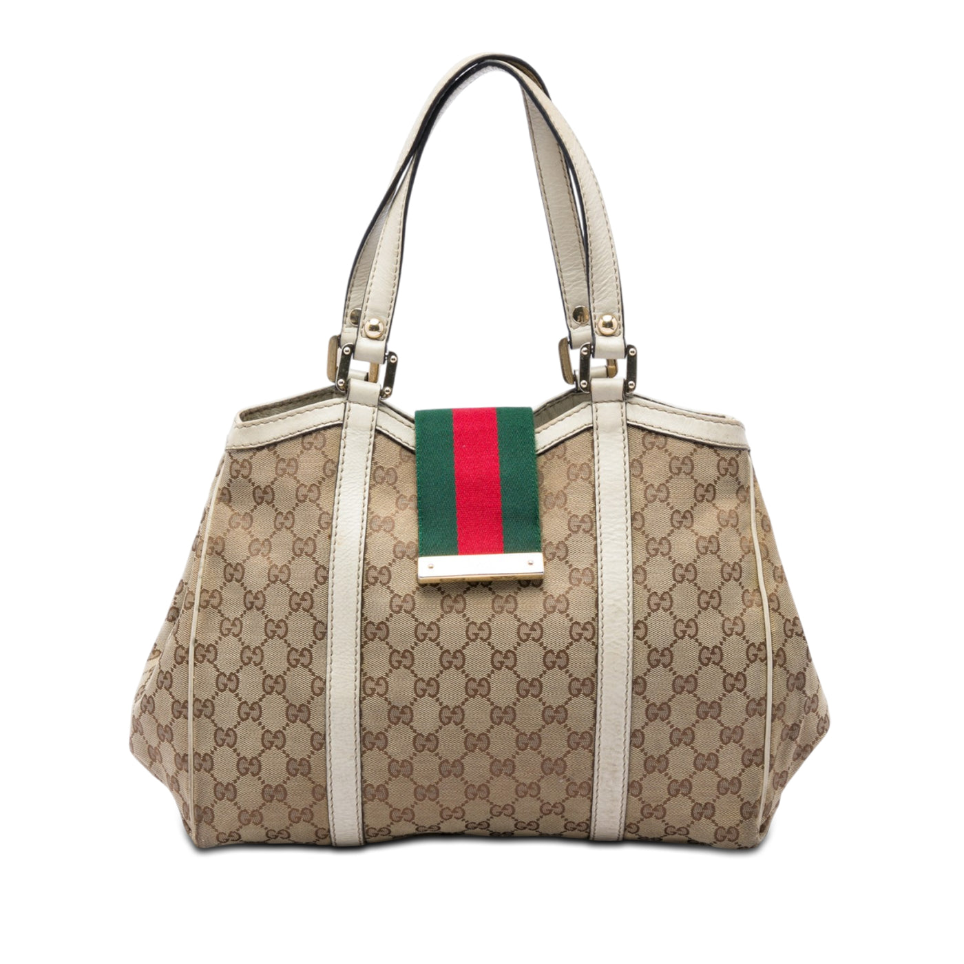 GG Canvas Web New Ladies Tote - Image 1