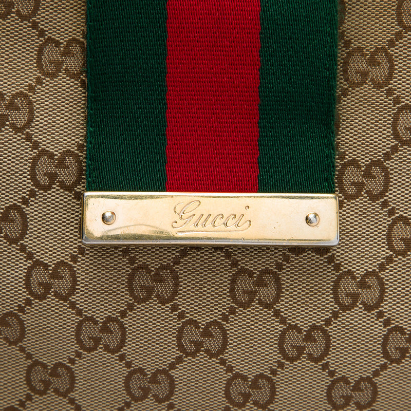 GG Canvas Web New Ladies Tote - Image 5