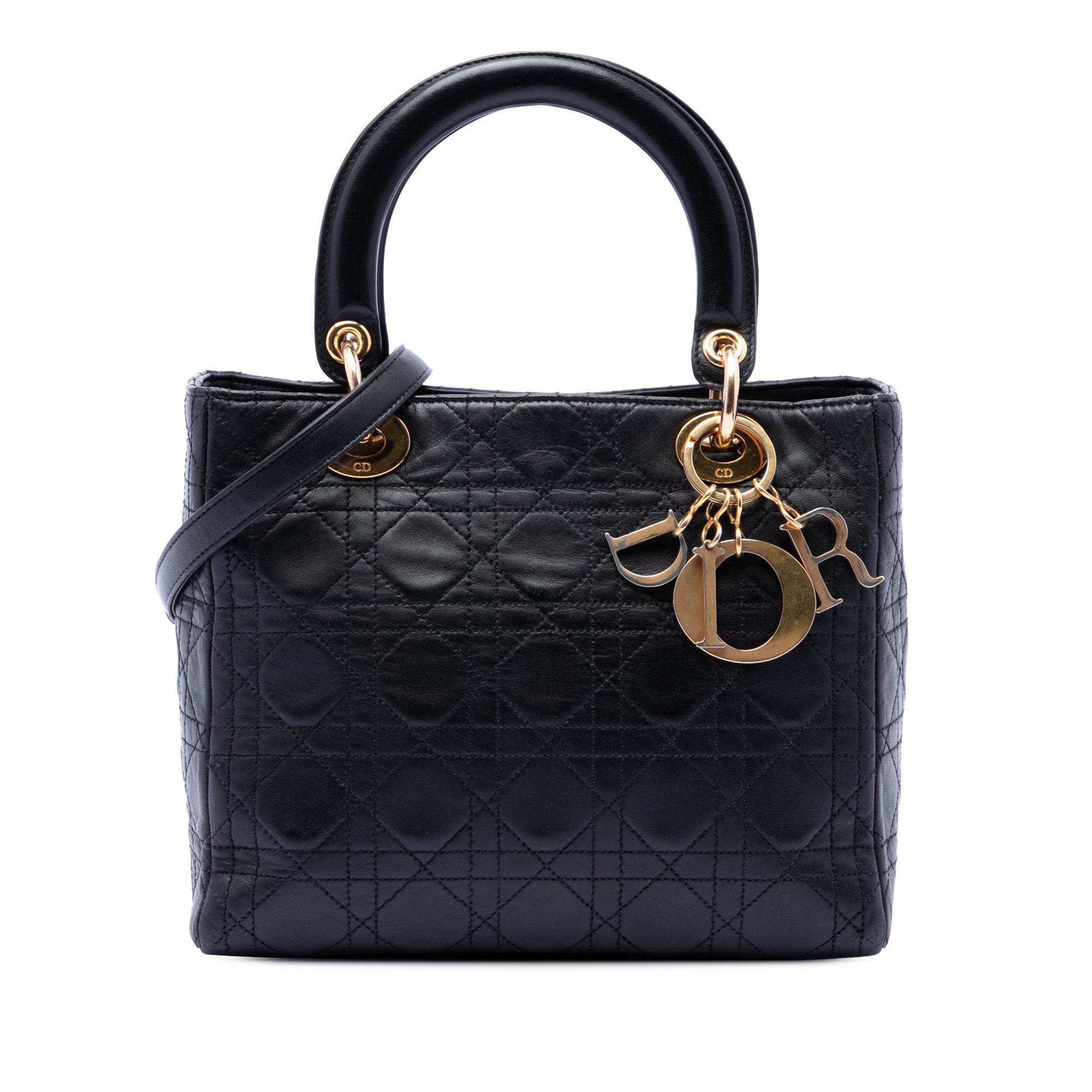 Medium Lambskin Cannage Lady Dior - Image 1