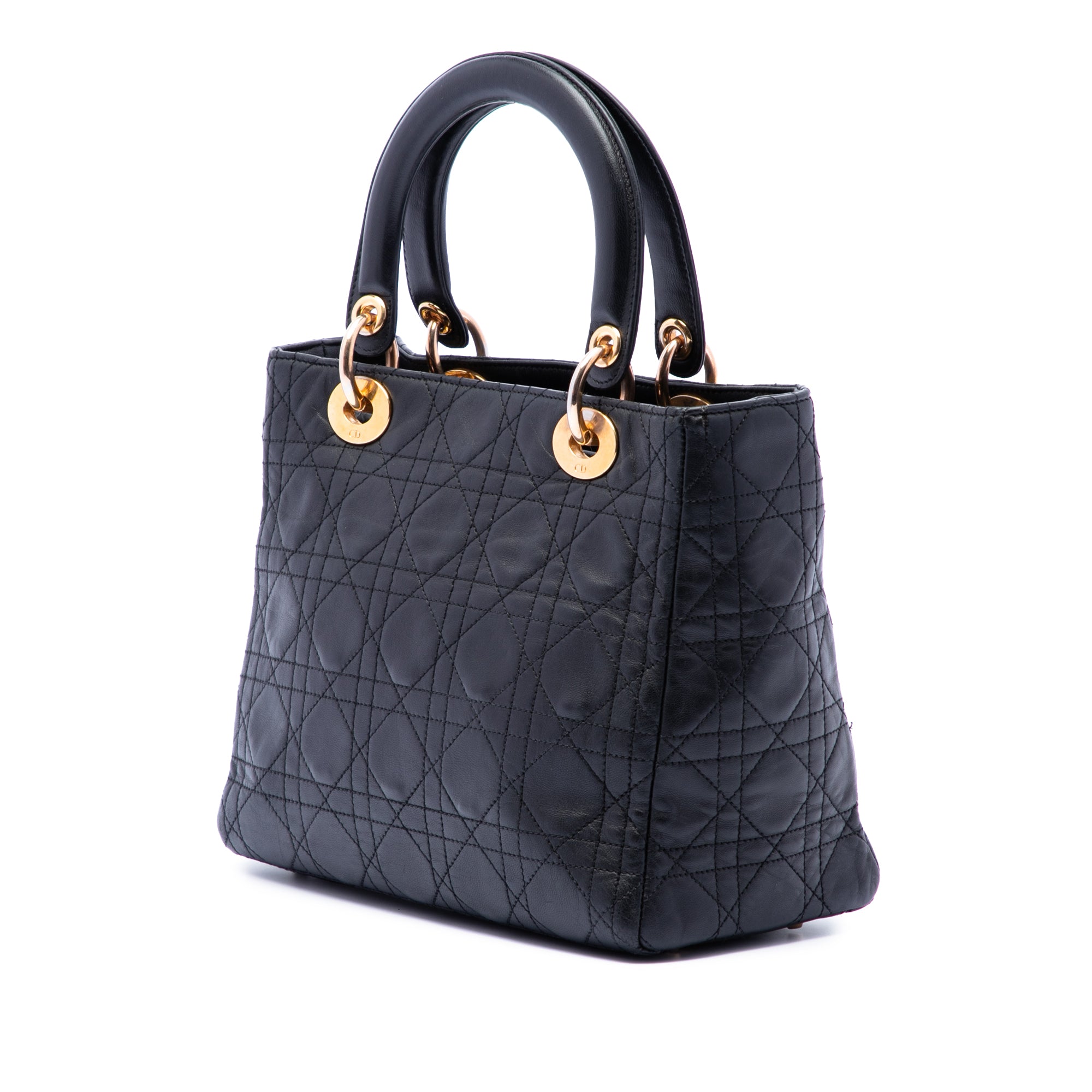Medium Lambskin Cannage Lady Dior - Image 2