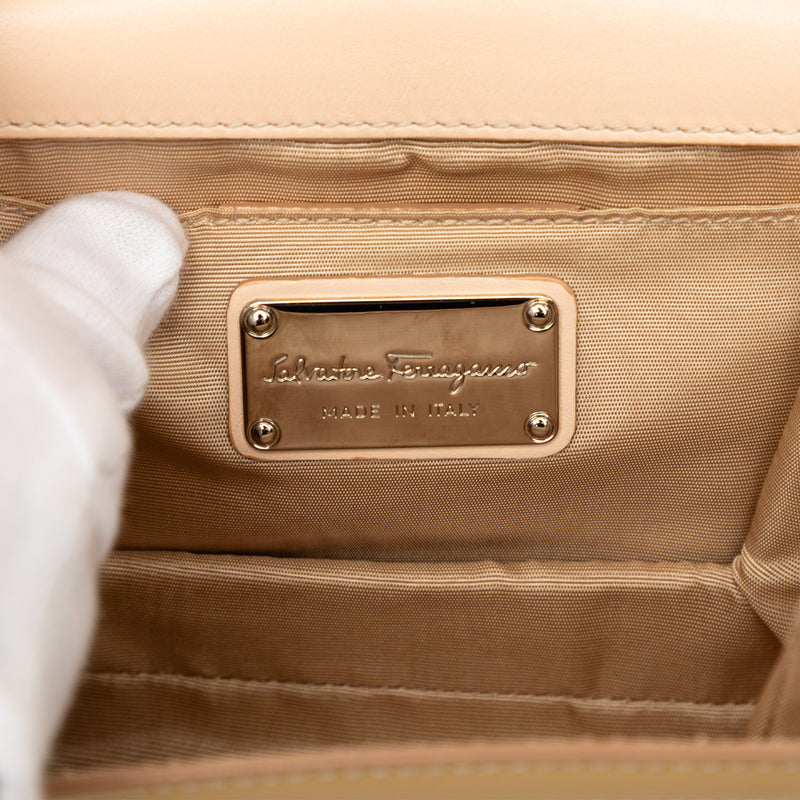 Mini Patent Trimmed Perforated Leather Vara Ginny Crossbody - Image 5
