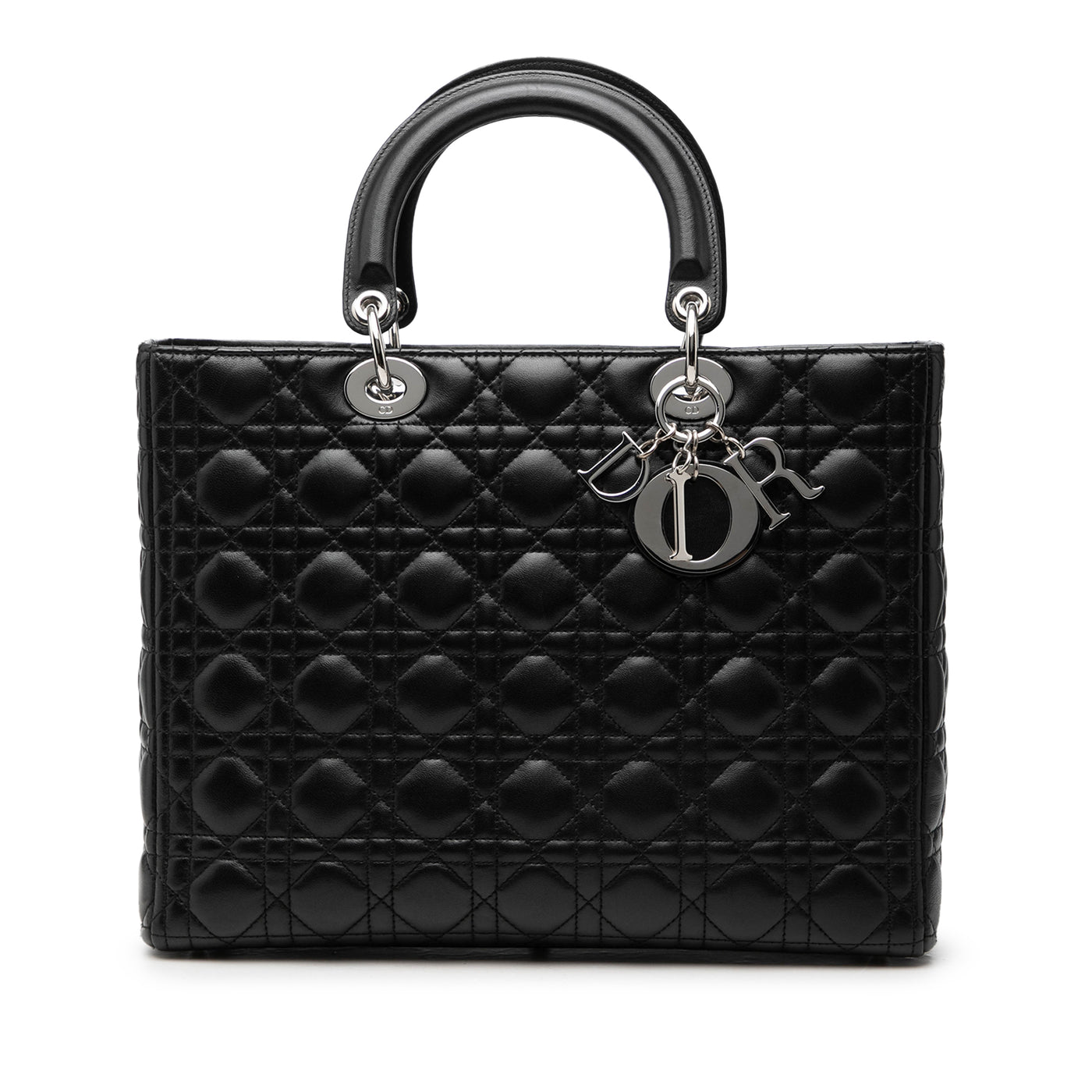 Large Lambskin Cannage Lady Dior - Image 1