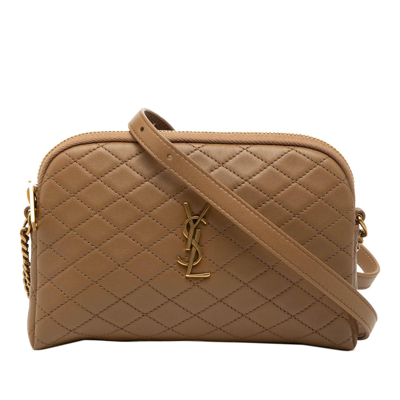 Mini Quilted Lambskin Gaby Zippered Pouch - Image 1