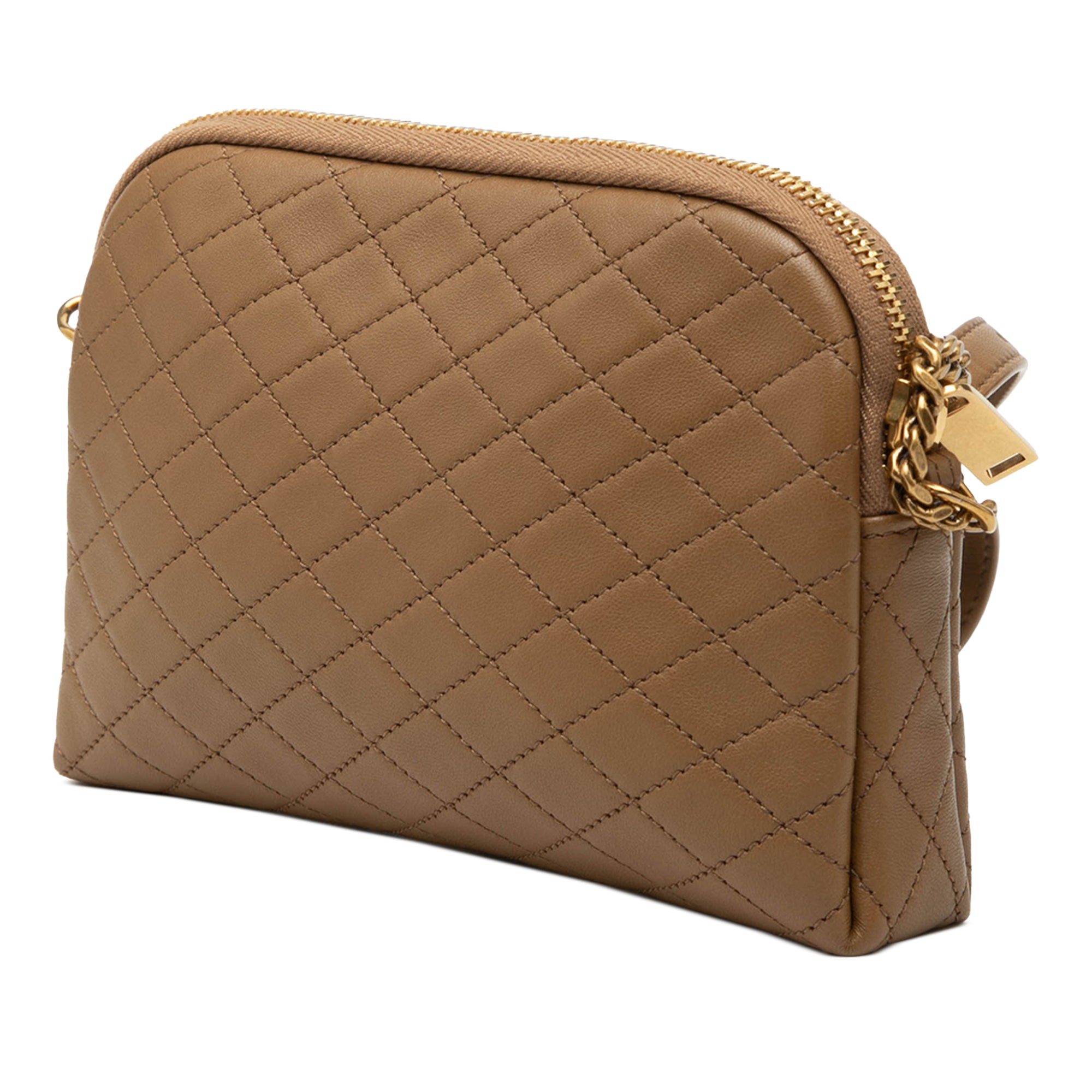 Mini Quilted Lambskin Gaby Zippered Pouch - Image 2