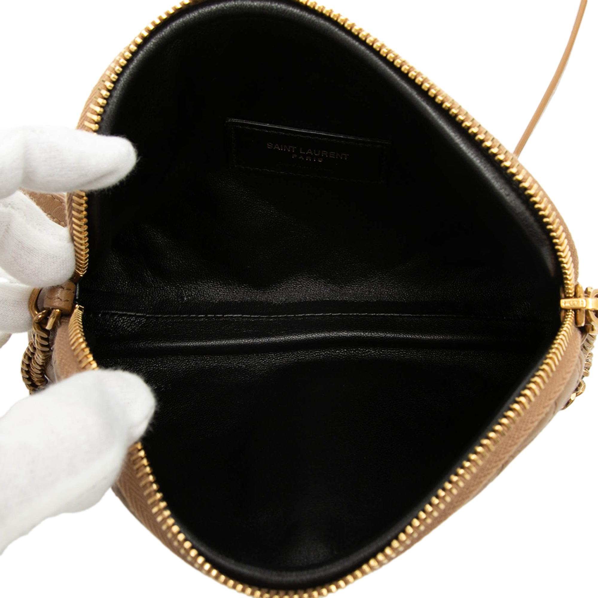 Mini Quilted Lambskin Gaby Zippered Pouch - Image 4