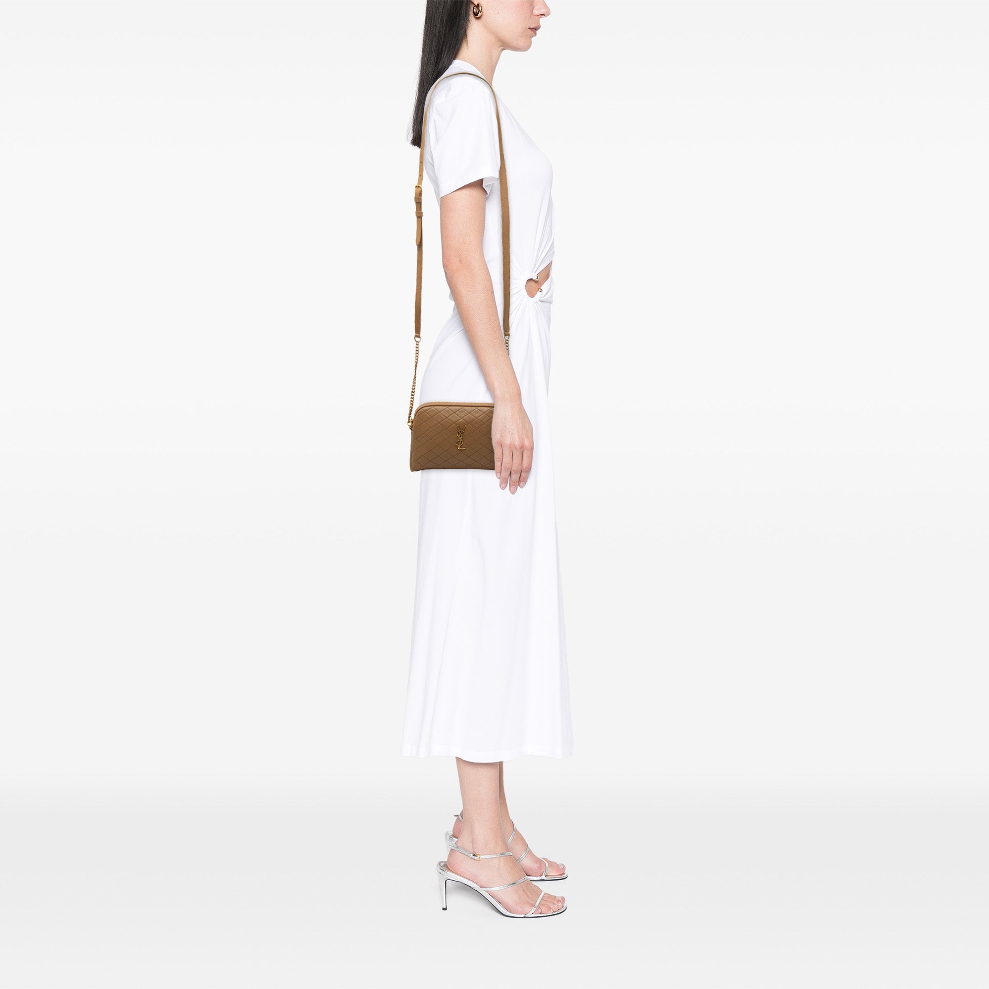 Mini Quilted Lambskin Gaby Zippered Pouch - Image 7