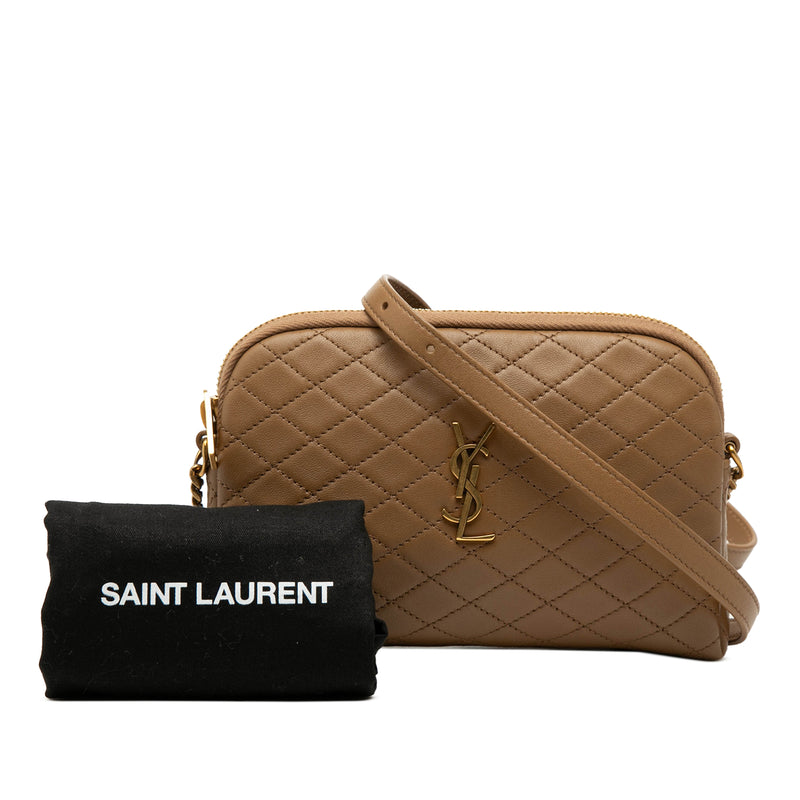 Mini Quilted Lambskin Gaby Zippered Pouch - Image 8