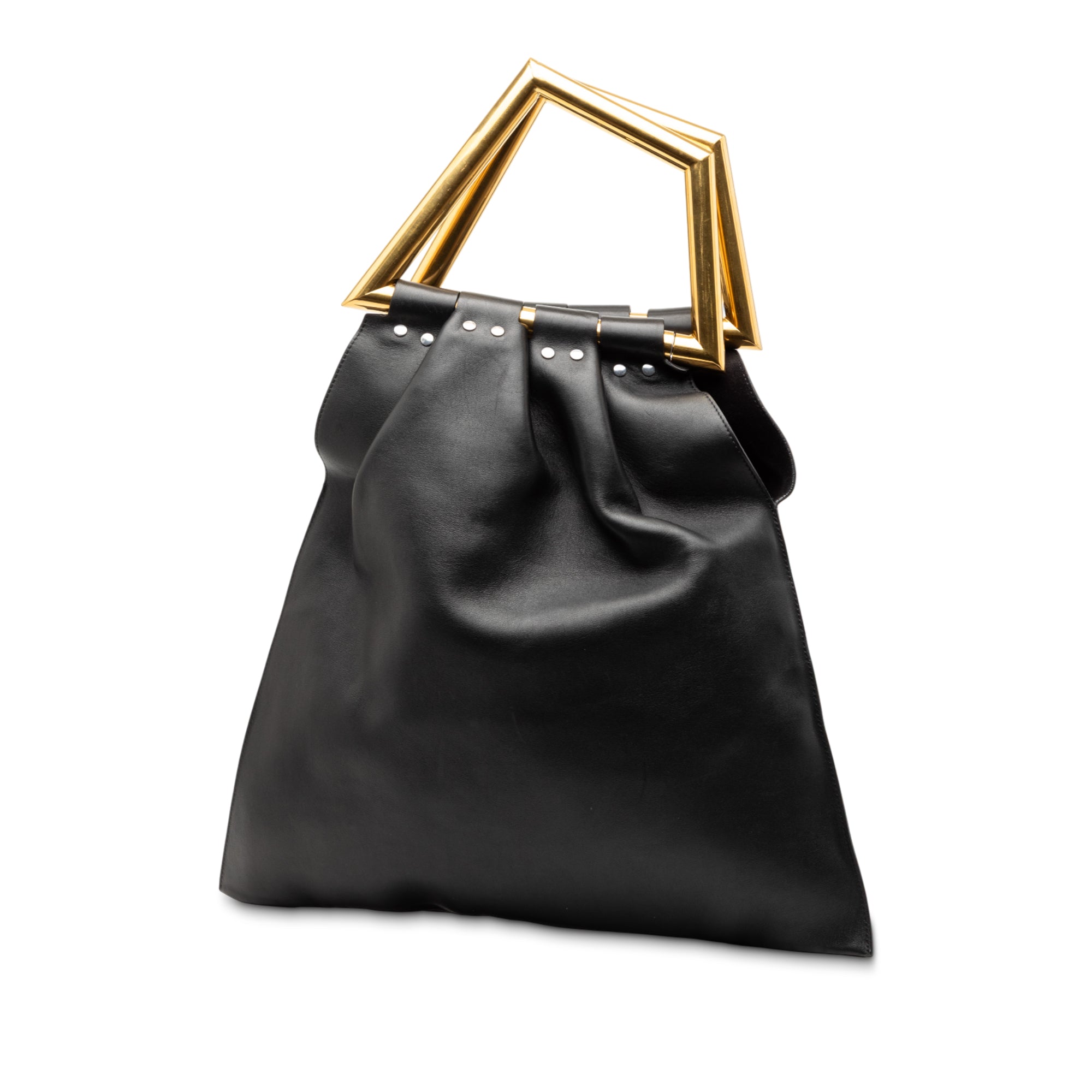 Leather Open Triangle Sac Handbag - Image 2