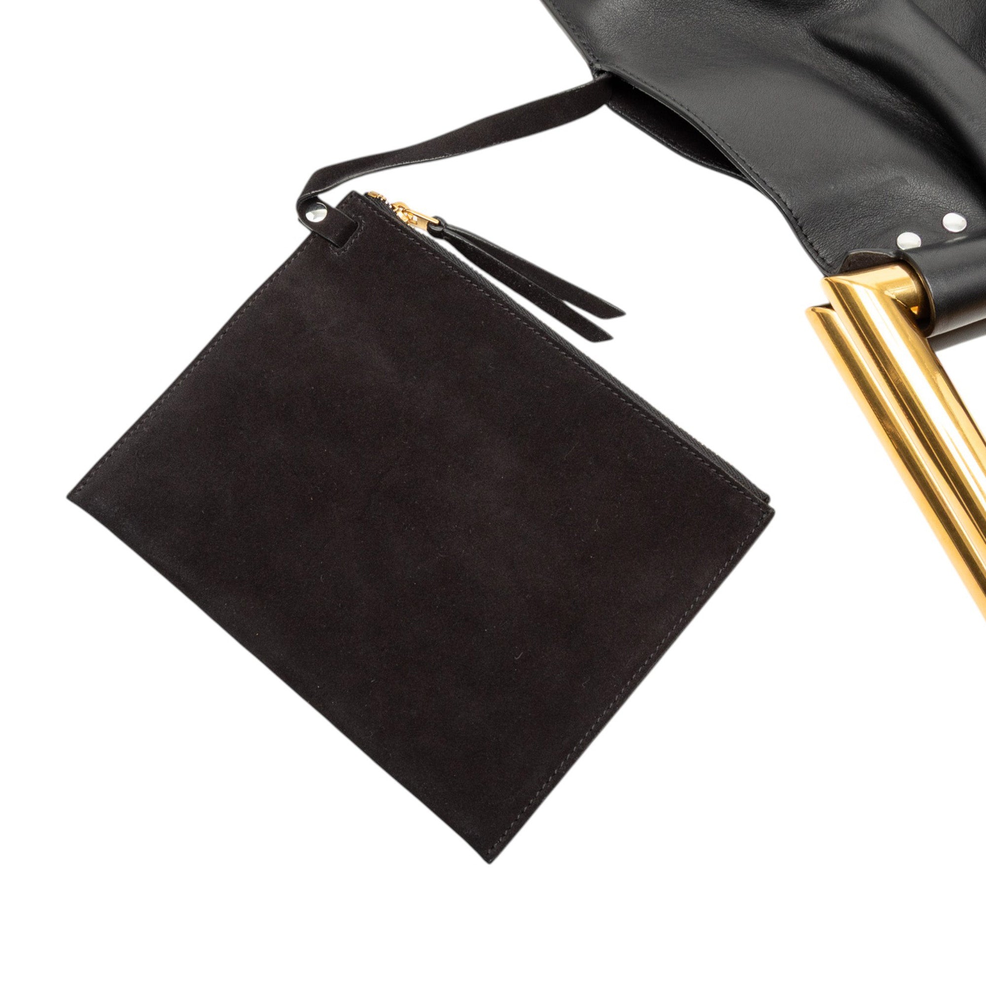Leather Open Triangle Sac Handbag - Image 7
