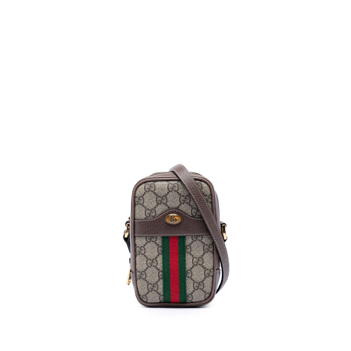 GG Supreme Web Ophidia Double Zip Crossbody - Image 1