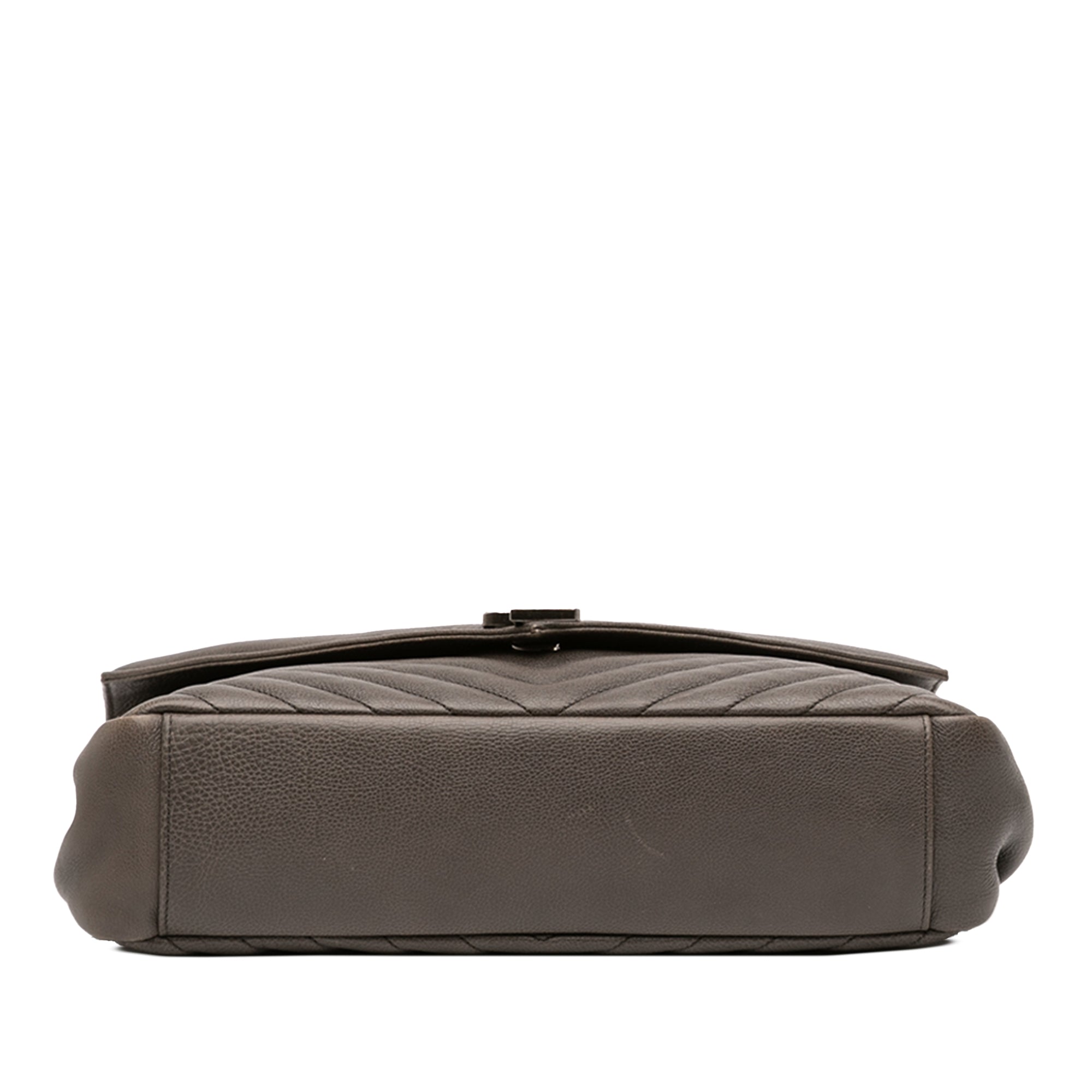 Large Chevron Sheepskin Monogram College Bag - Image 3