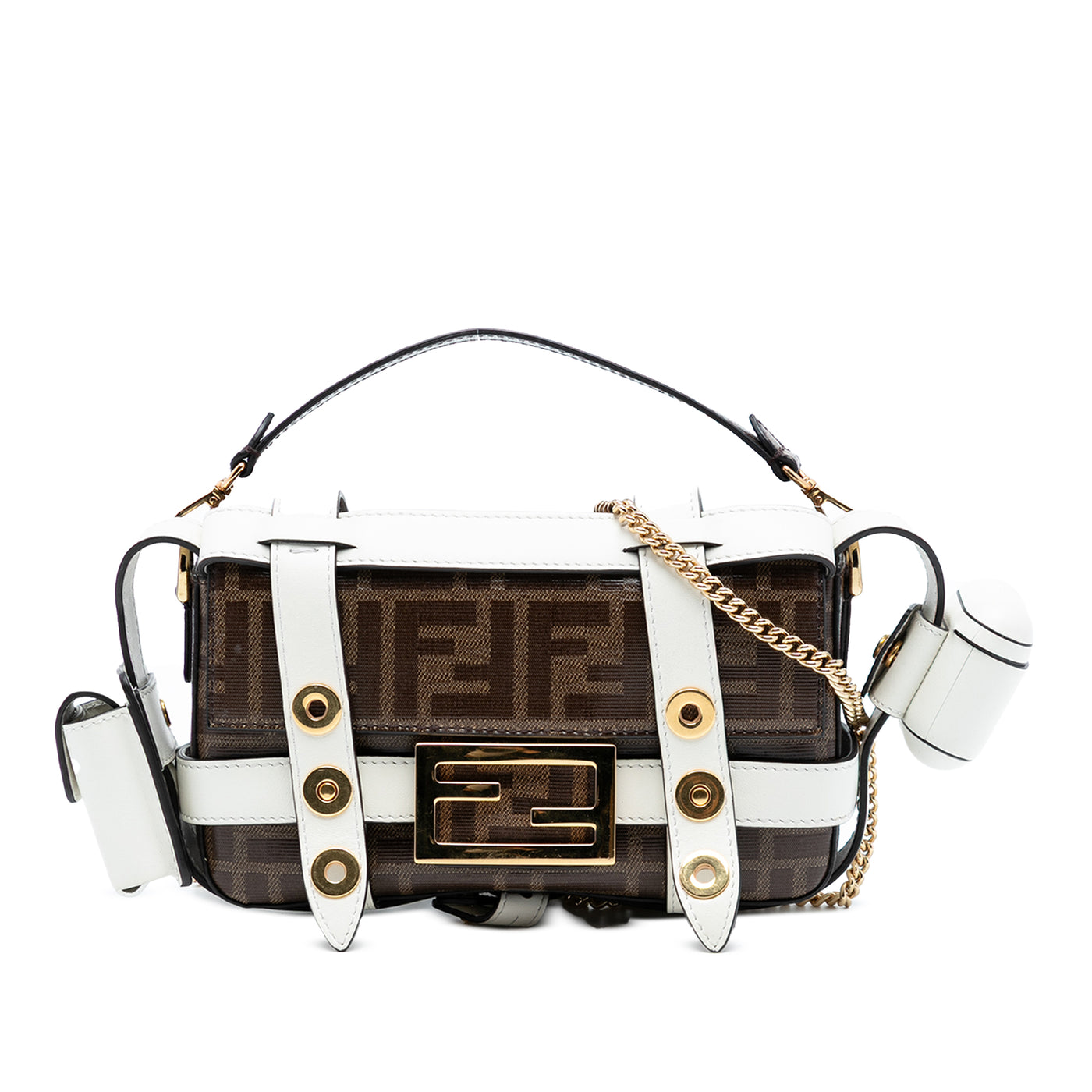 Mini Zucca Glazed Fabric Cage Baguette Satchel - Image 1