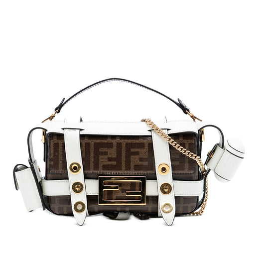 Mini Zucca Glazed Fabric Cage Baguette Satchel - Image 1