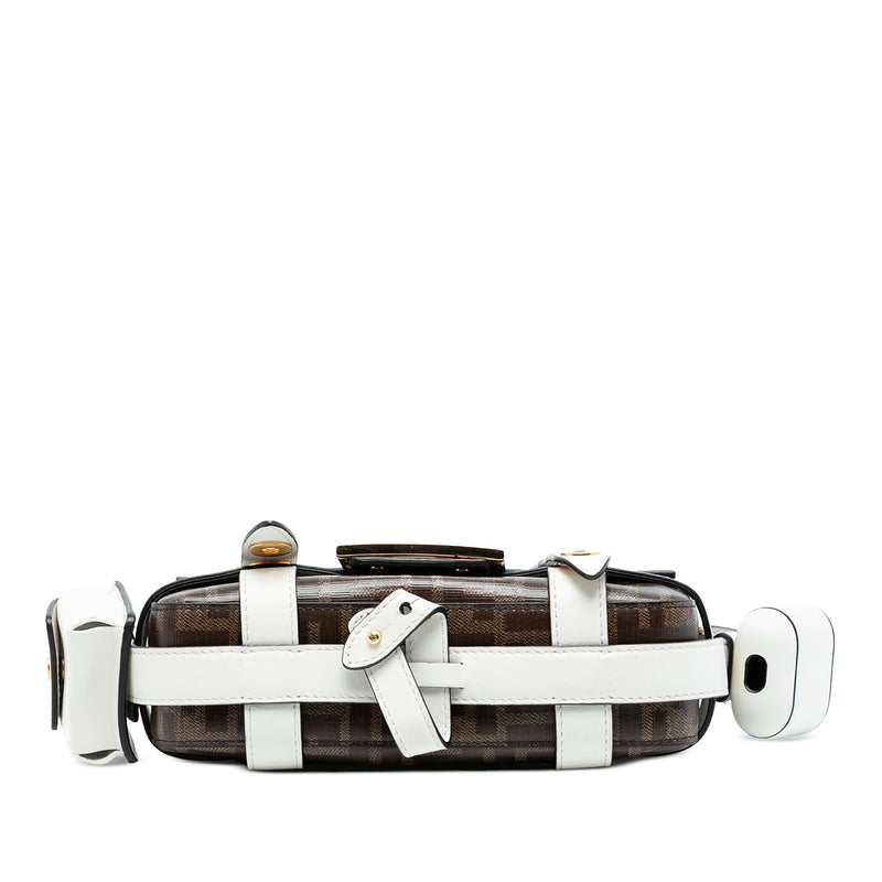 Mini Zucca Glazed Fabric Cage Baguette Satchel - Image 3