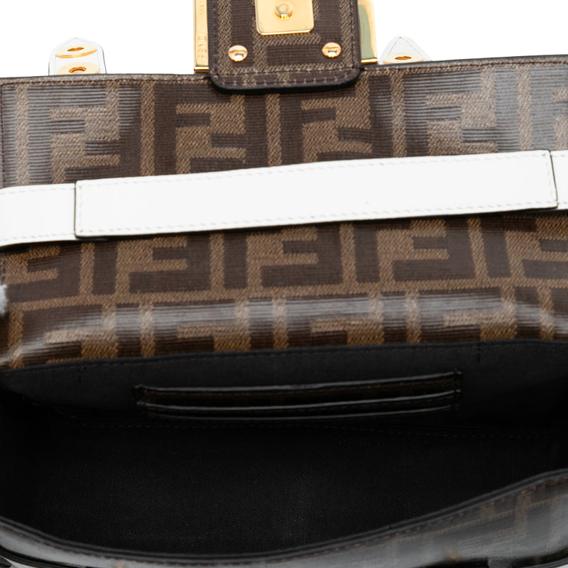 Mini Zucca Glazed Fabric Cage Baguette Satchel - Image 4