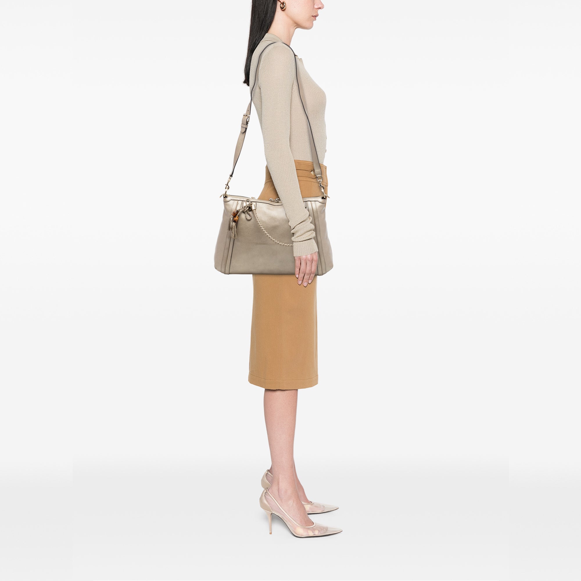 Large Leather Bella Tote - Image 7