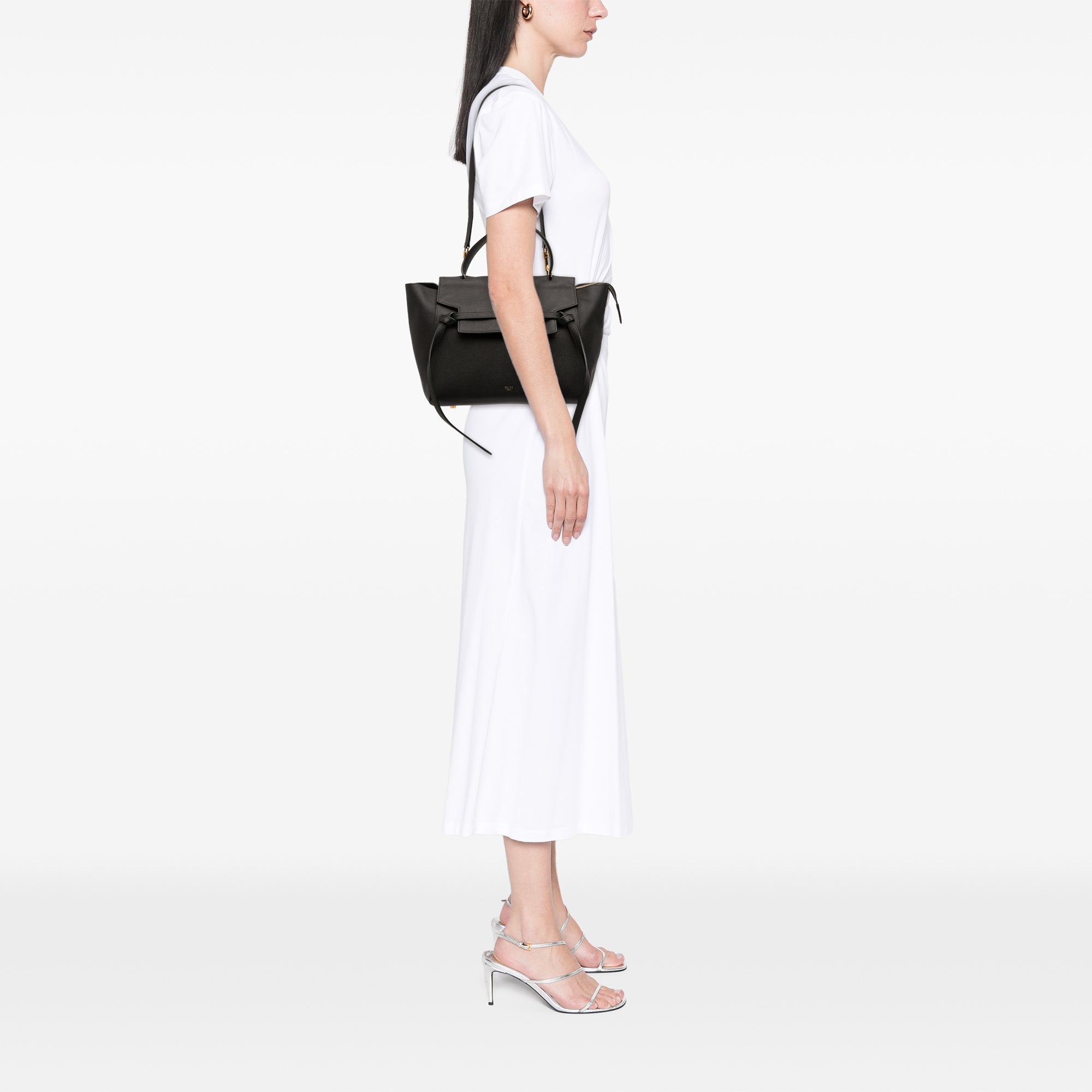 Mini Grained Calfskin Belt Satchel - Image 11