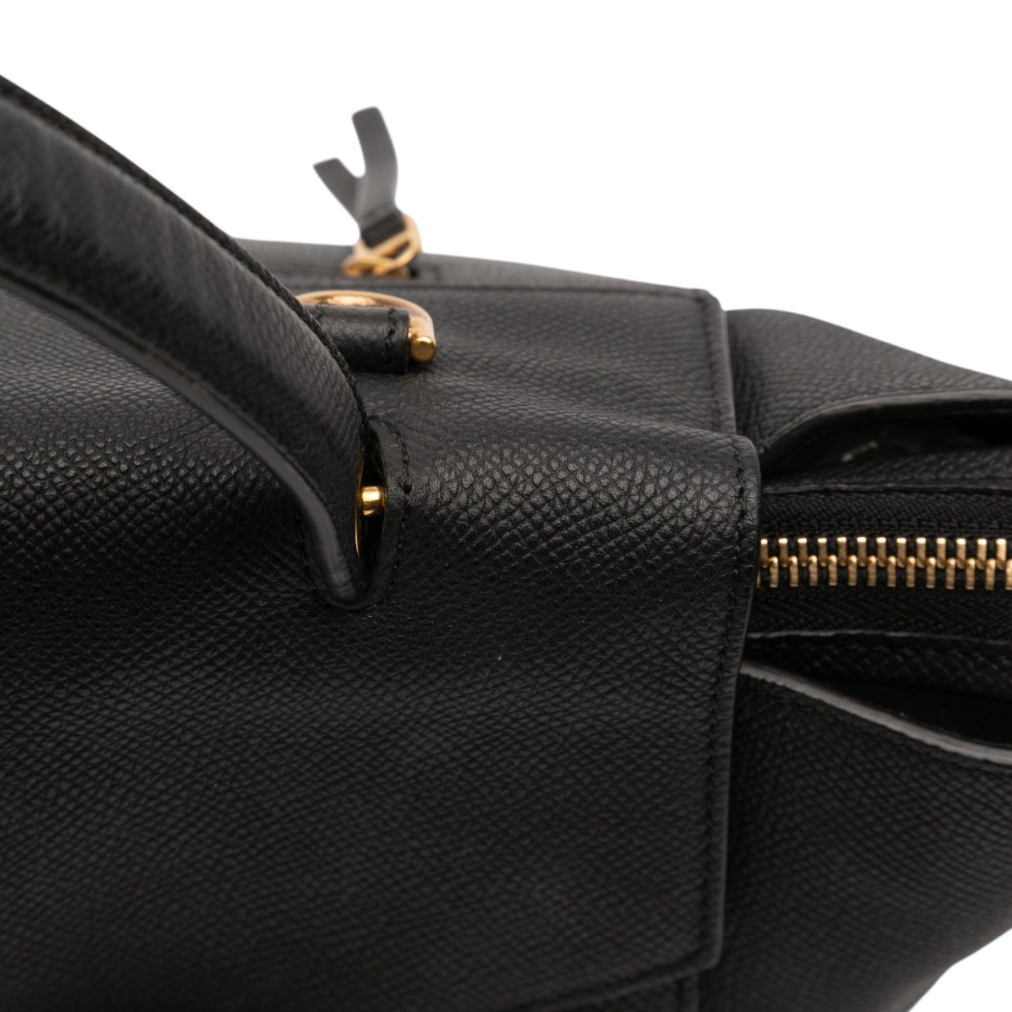 Mini Grained Calfskin Belt Satchel - Image 9