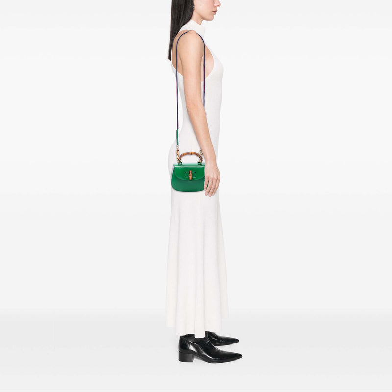 Mini Calfskin 1947 Bamboo Top Handle Bag - Image 7
