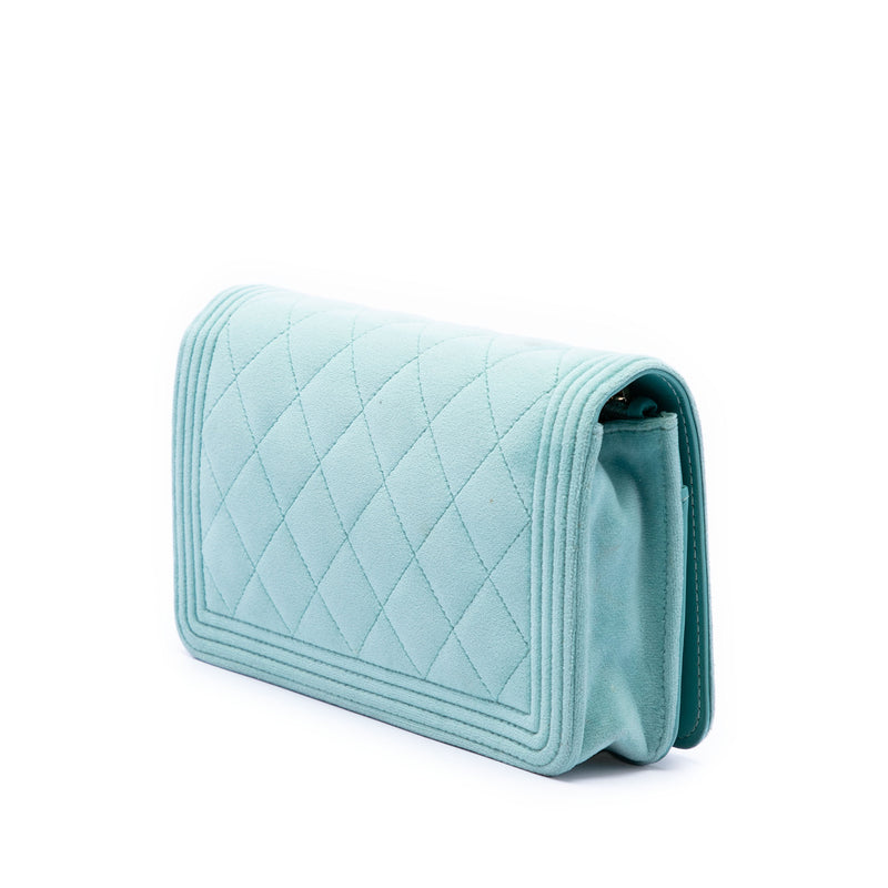 Quilted Velvet Boy Wallet On Chain - Image 2