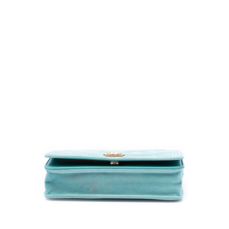 Quilted Velvet Boy Wallet On Chain - Image 3