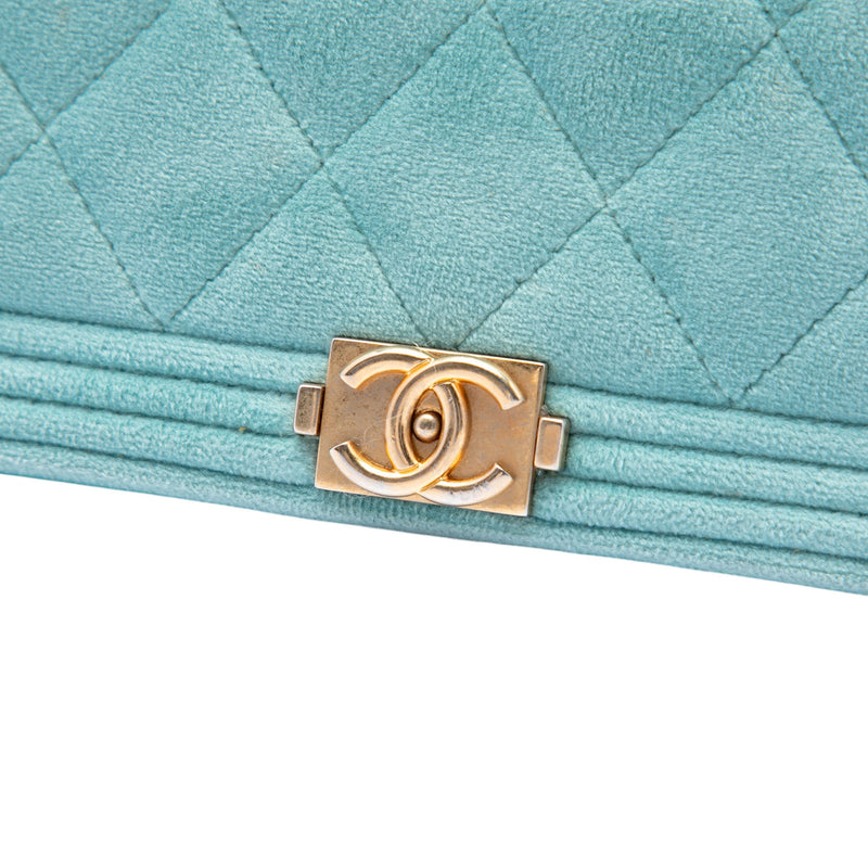 Quilted Velvet Boy Wallet On Chain - Image 5