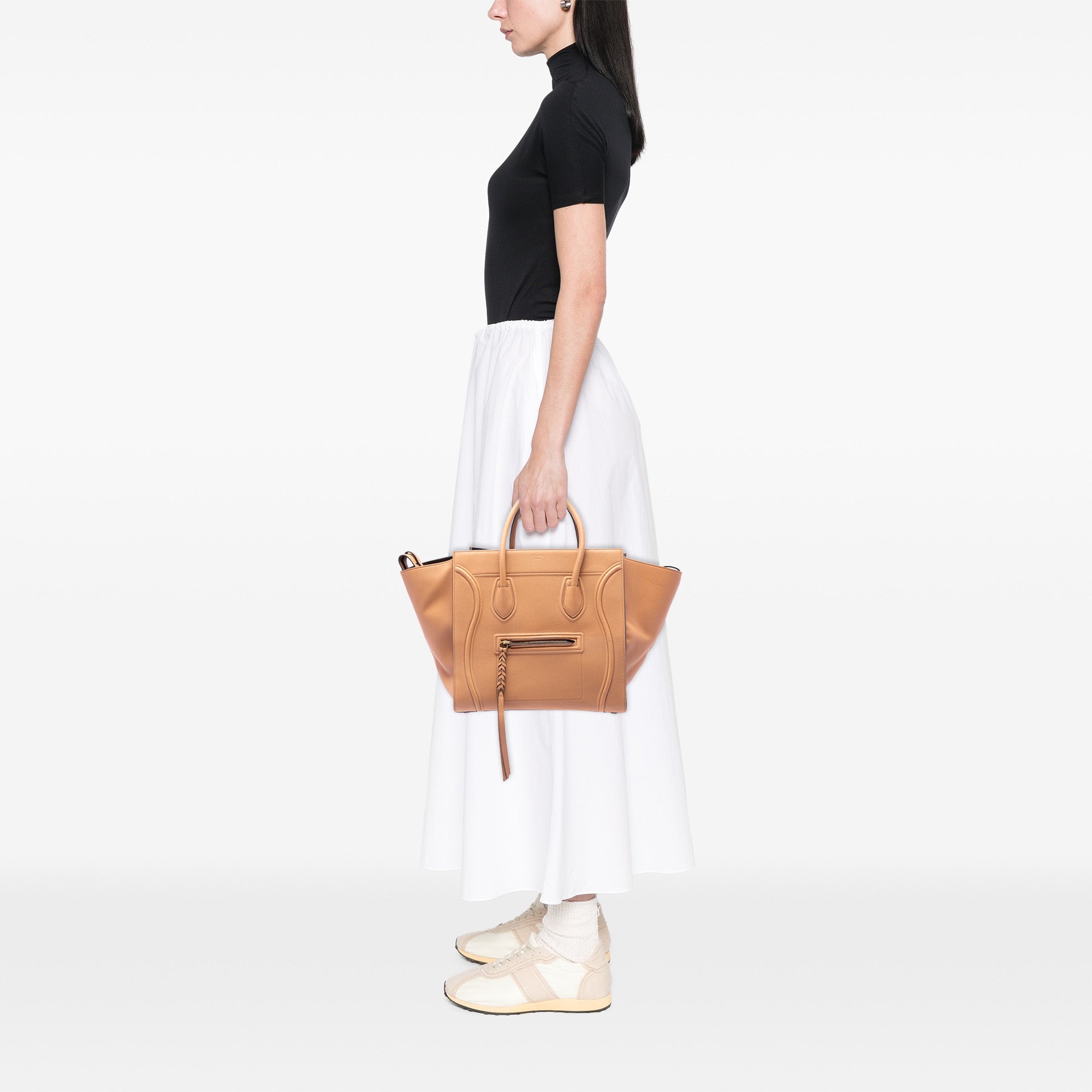 Medium Leather Phantom Luggage Tote - Image 6