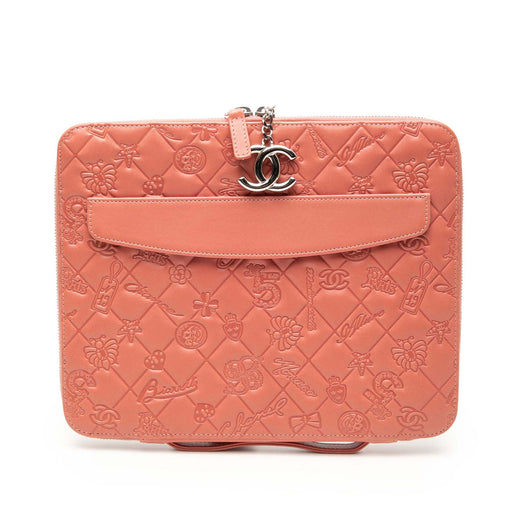 Embossed Lambskin Lucky Symbols iPad Case - Image 1