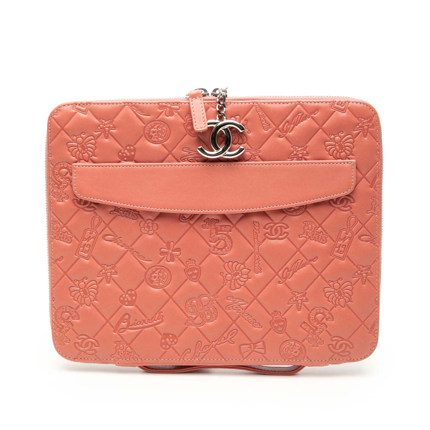 Embossed Lambskin Lucky Symbols iPad Case - Image 1