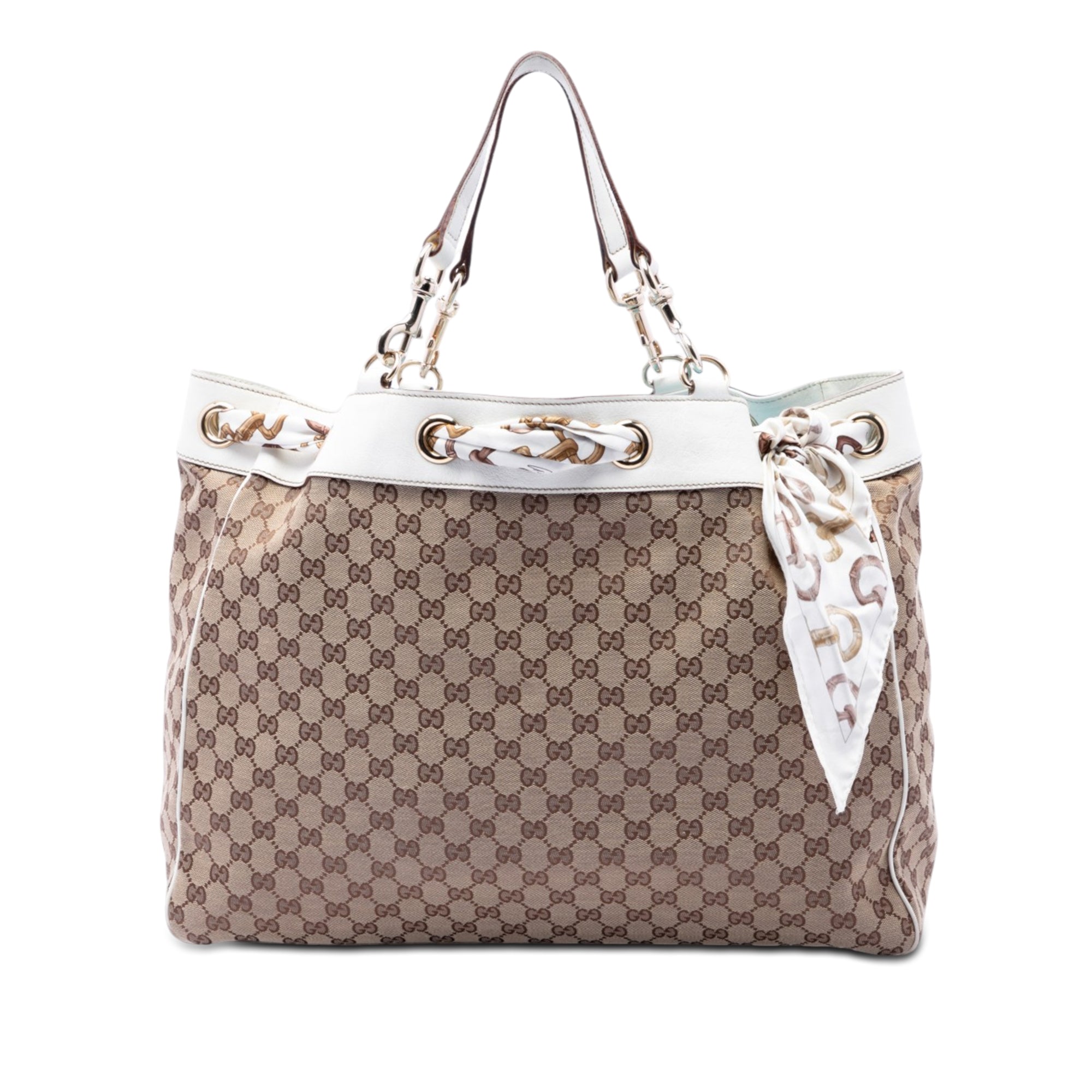 Large GG Canvas Positano Scarf Tote - Image 1