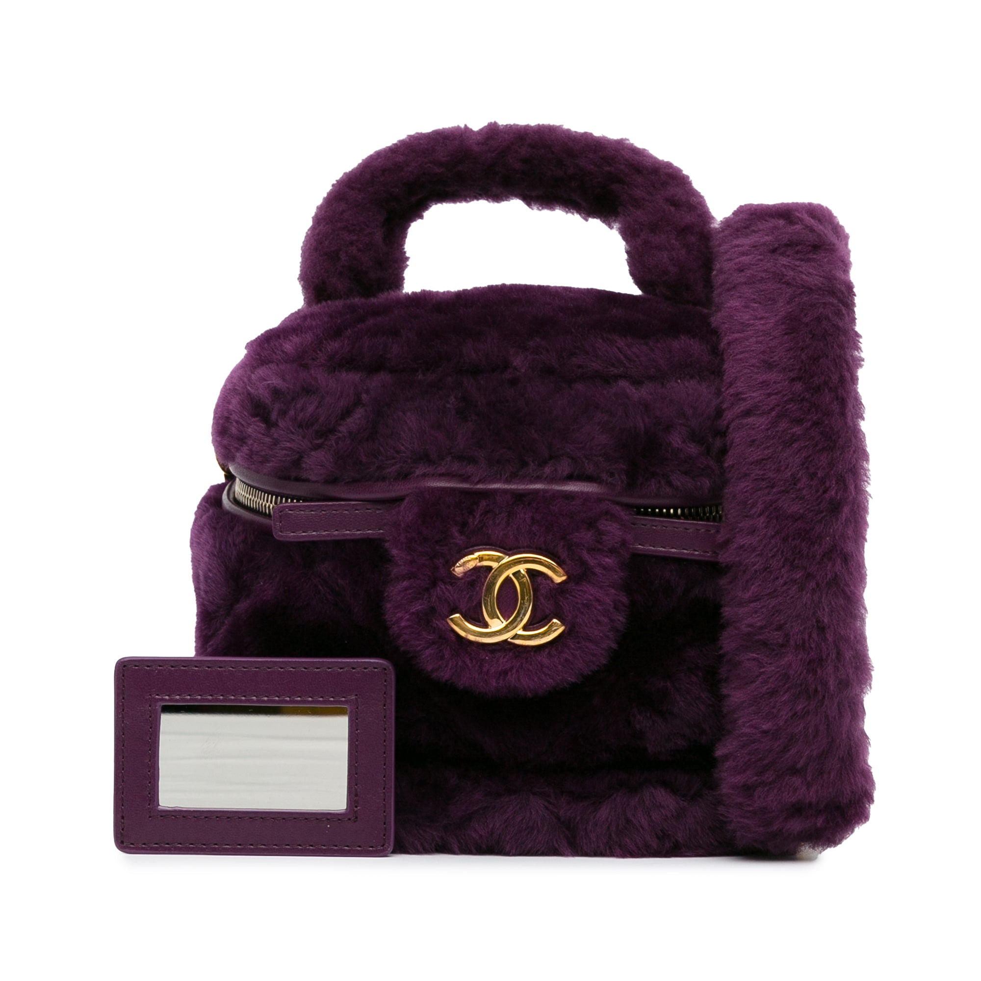 Small Quilted Shearling Vanity Case - Image 10