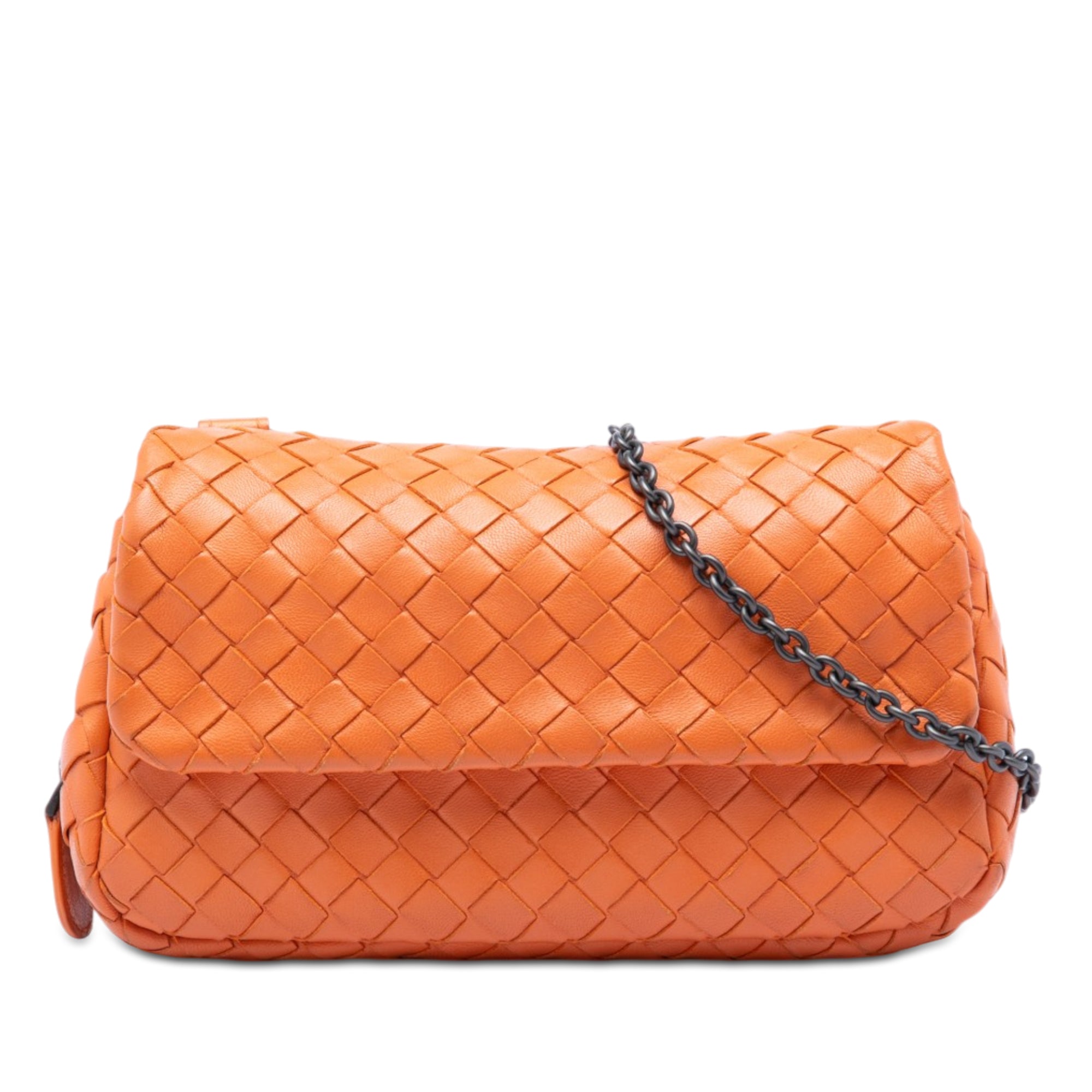Mini Nappa Intrecciato Expandable Chain Flap Crossbody - Image 1