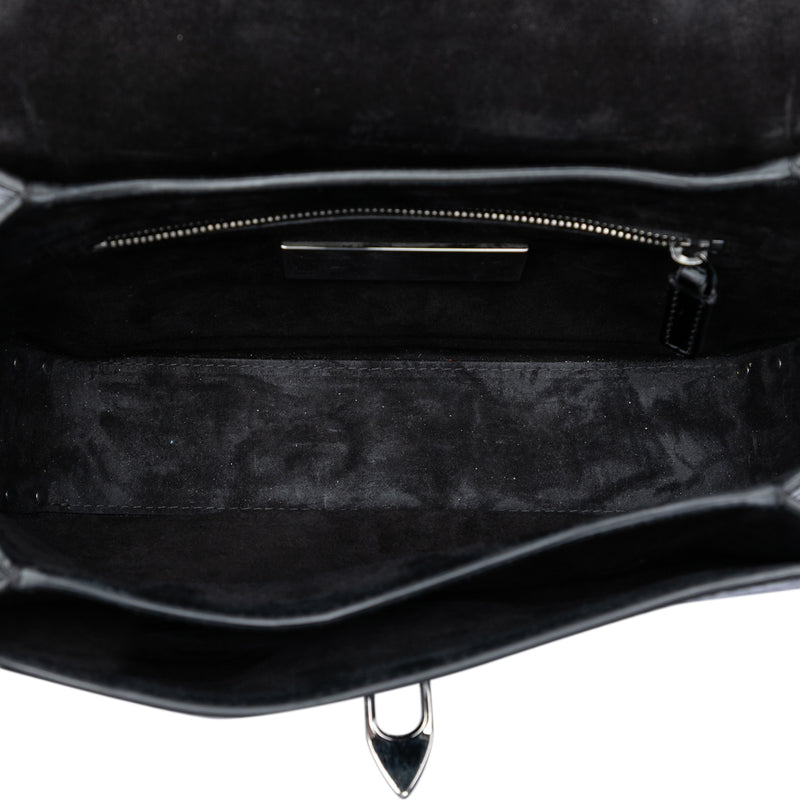 Medium Craquele Calfskin Guitar Strap Rockstud Rolling Flap Crossbody - Image 4