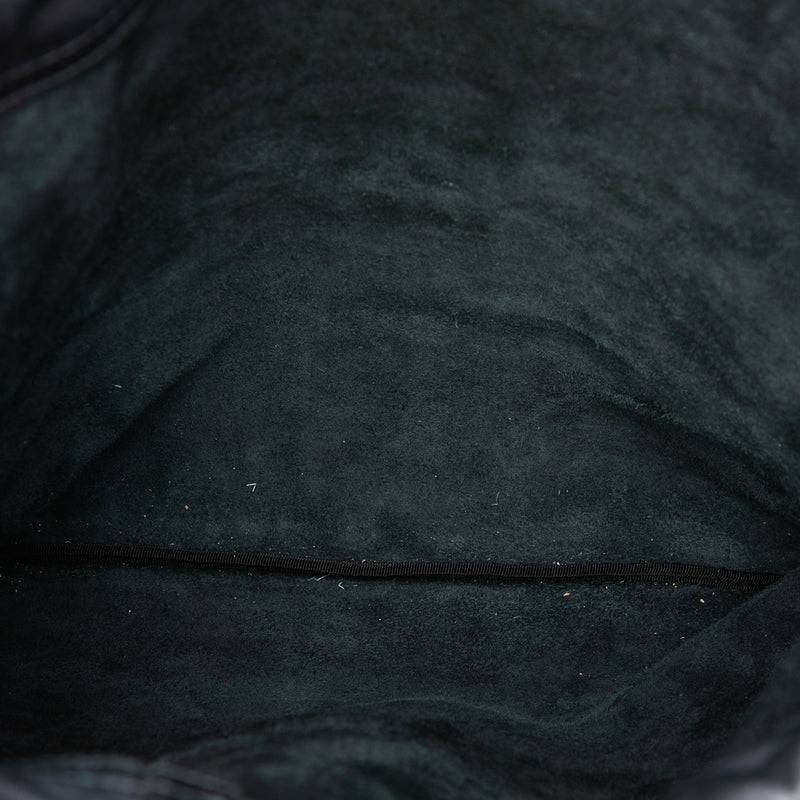 Grained Calfskin Web Logo Drawstring Backpack - Image 4