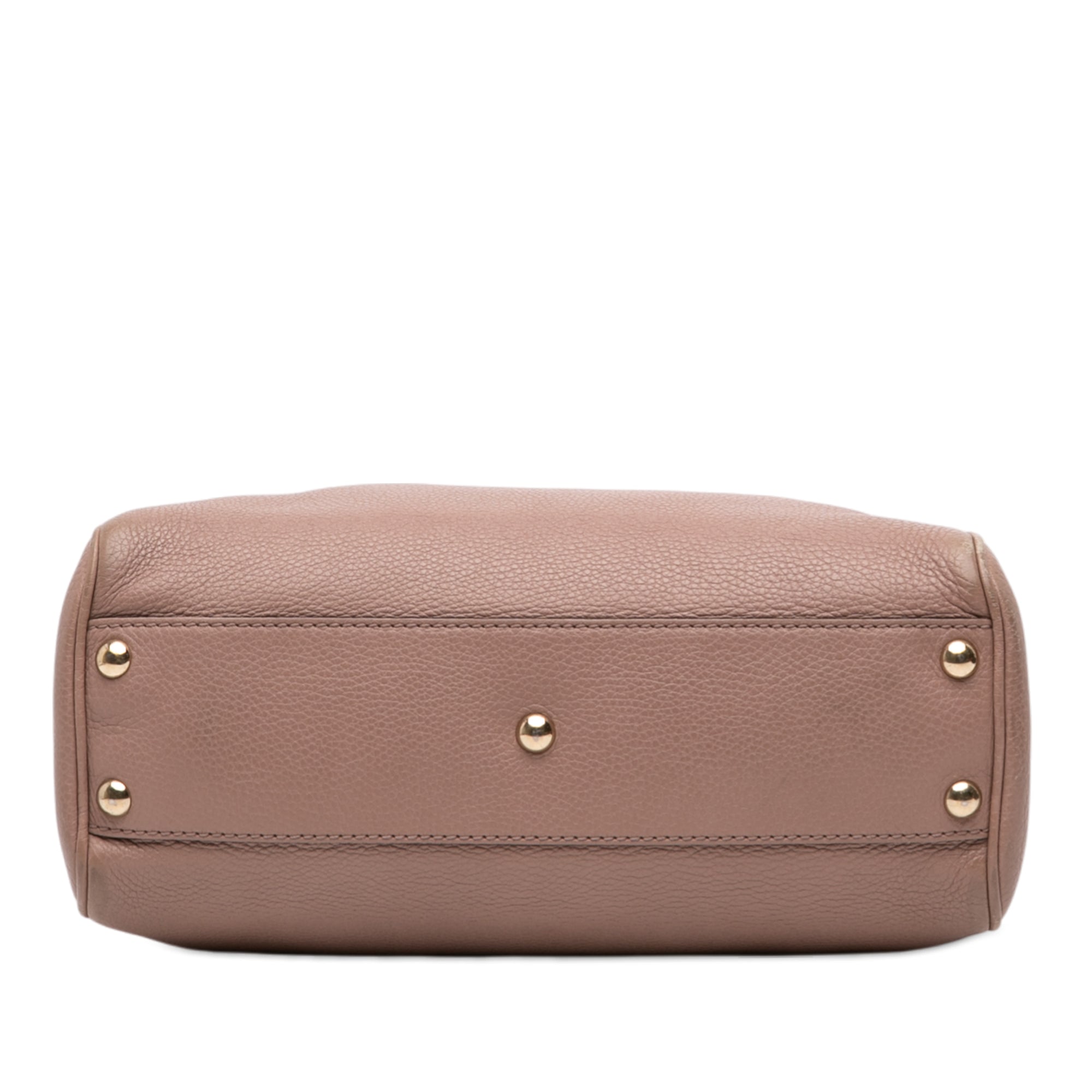 Small Calfskin Bamboo Shopper Satchel - Image 3