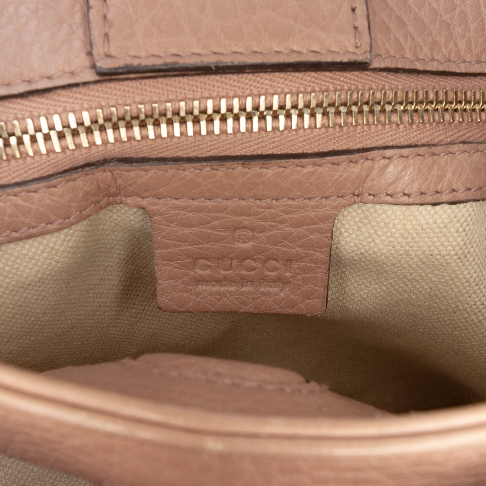 Small Calfskin Bamboo Shopper Satchel - Image 5