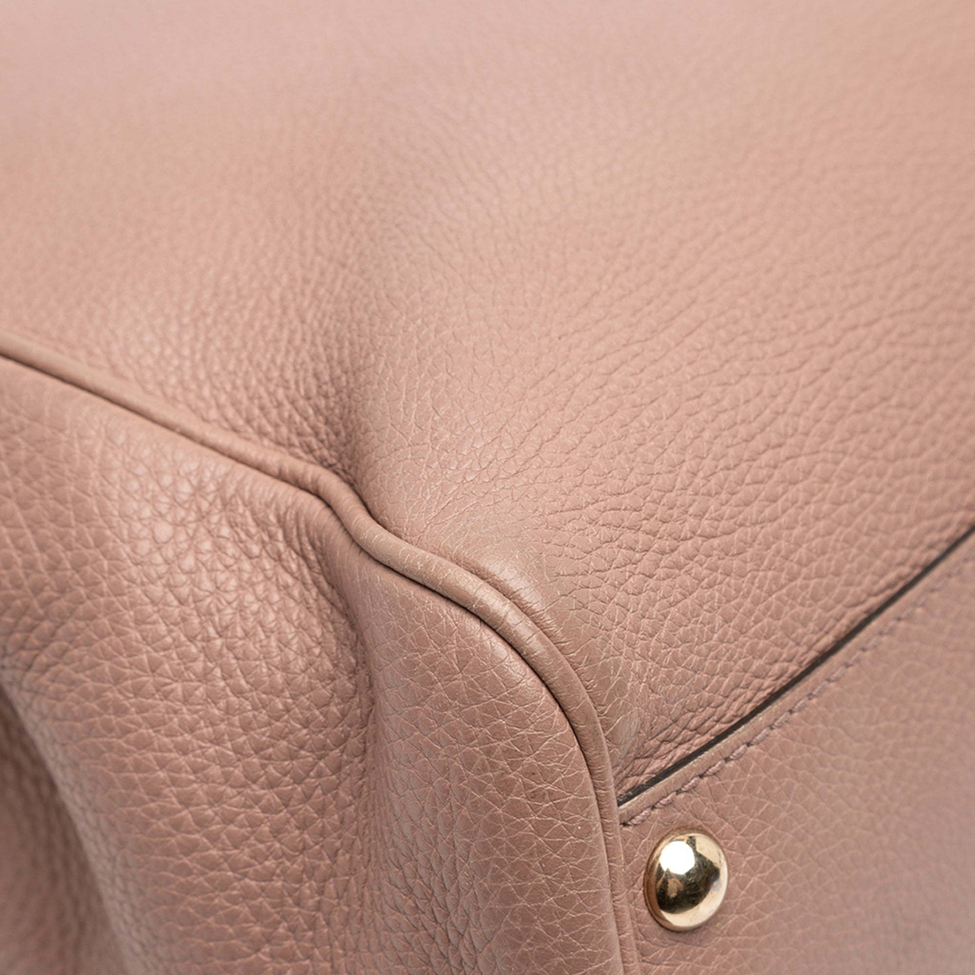 Small Calfskin Bamboo Shopper Satchel - Image 8
