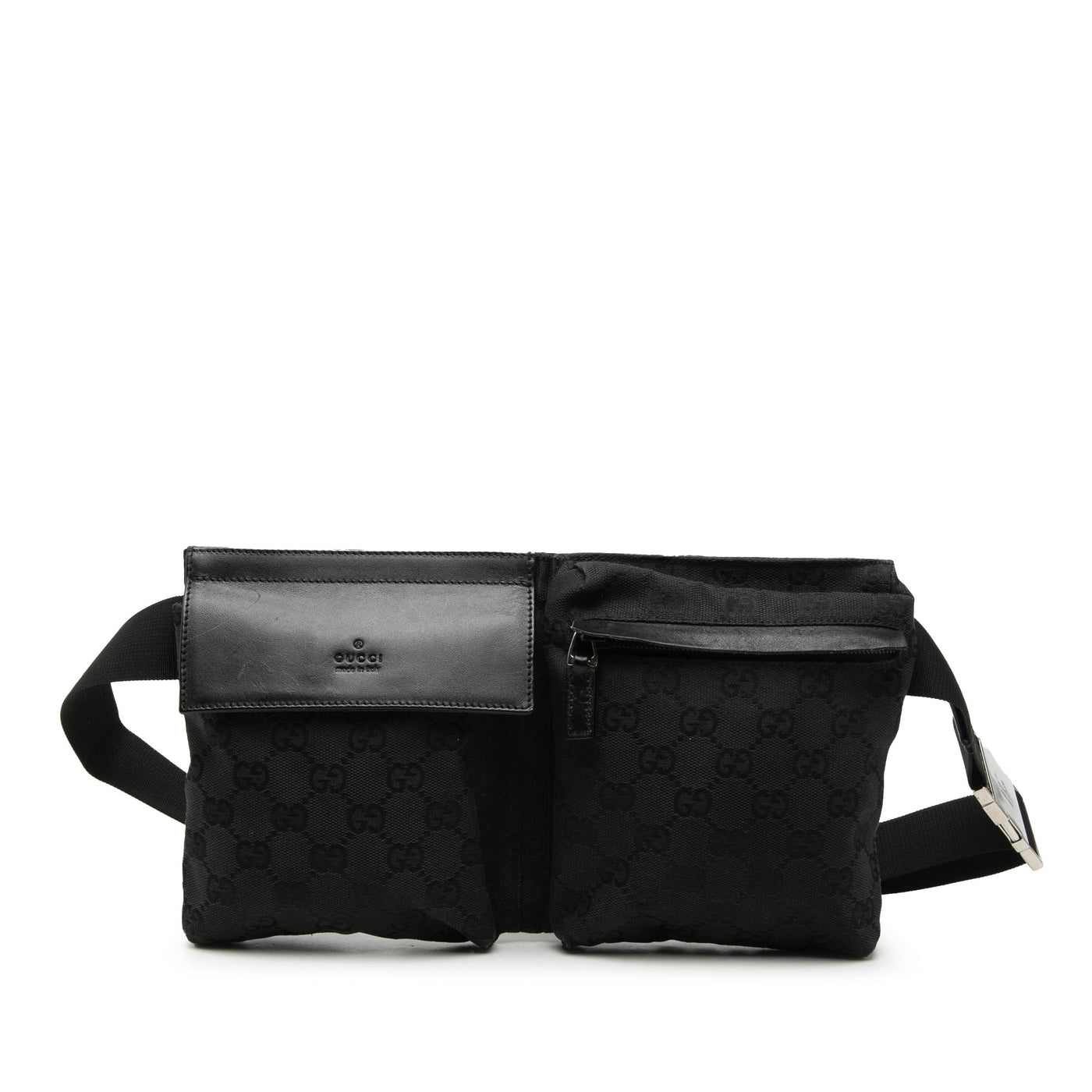 GG Canvas Double Pocket Belt Bag - Image 1
