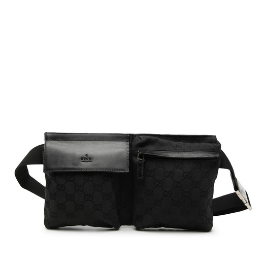 GG Canvas Double Pocket Belt Bag - Image 1