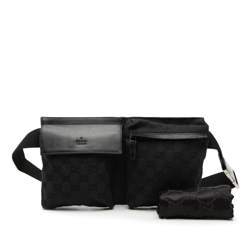GG Canvas Double Pocket Belt Bag - Image 8