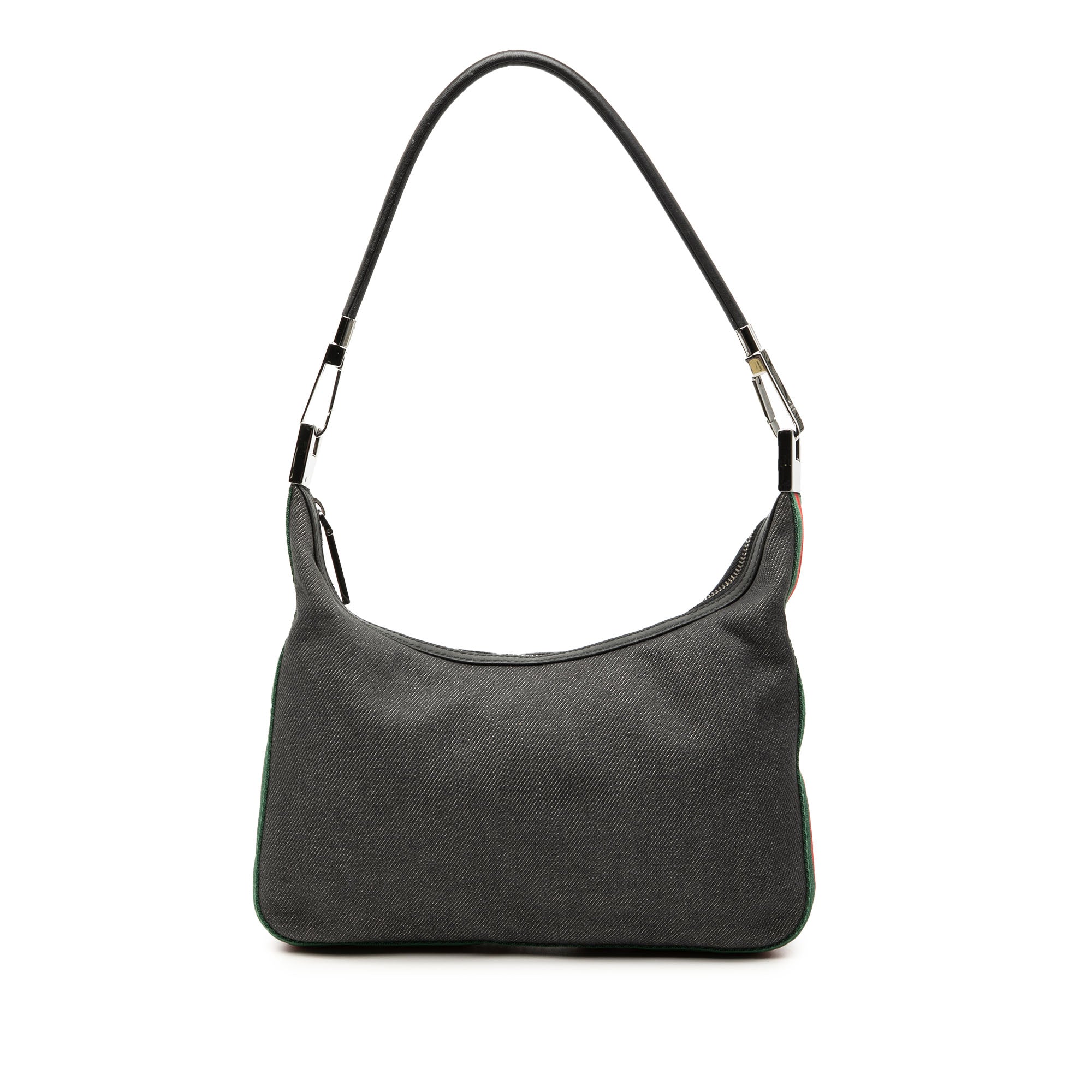 Denim Web Shoulder Bag - Image 1