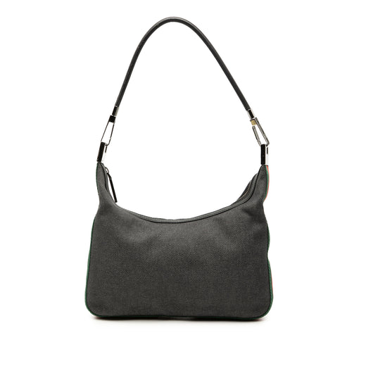Denim Web Shoulder Bag - Image 1