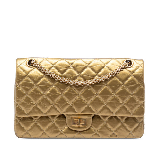 Quilted Metallic Aged Calfskin Reissue 2.55 Double Flap 226 - Image 1
