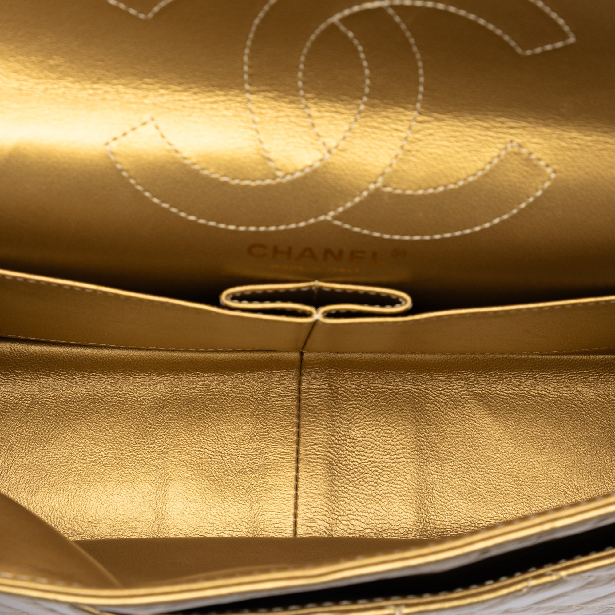 Quilted Metallic Aged Calfskin Reissue 2.55 Double Flap 226 - Image 4