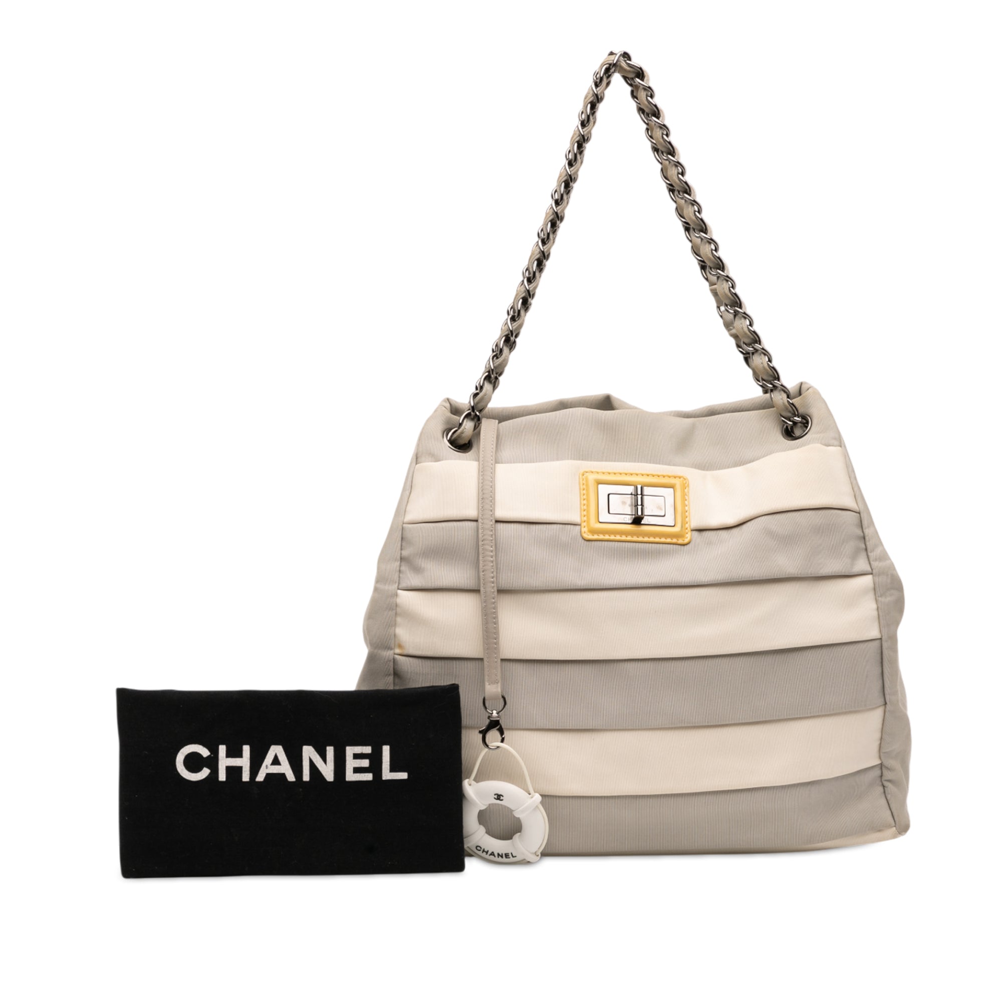 Bicolor Nylon Grosgrain Reissue 2.55 Shopping Tote - Image 12