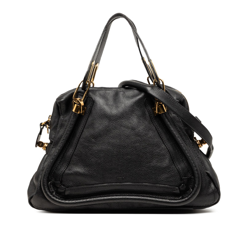Medium Pebbled Leather Paraty Satchel