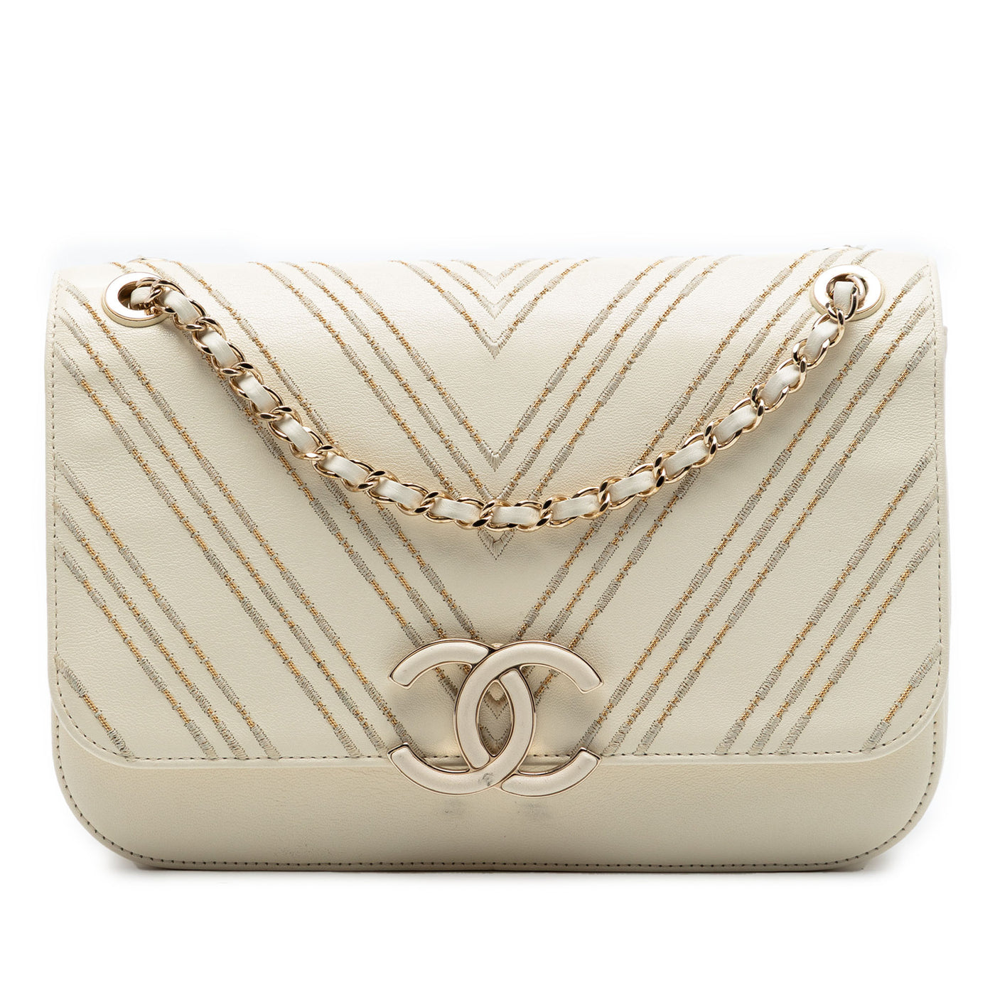 Large Chevron Sheepskin Subtle Flap - Image 1